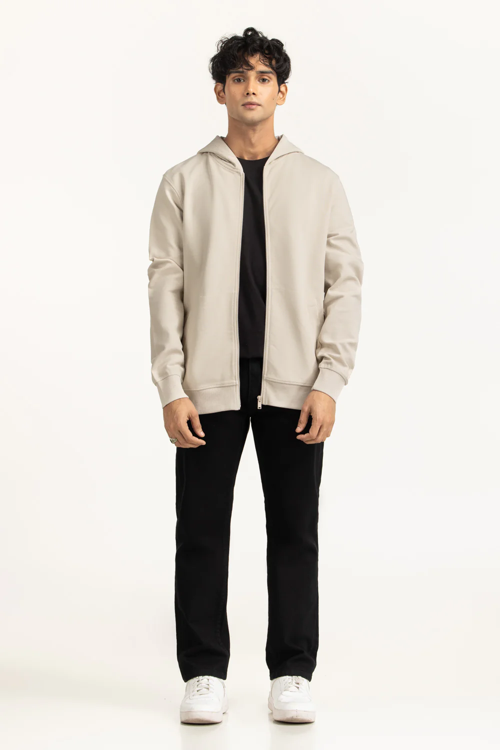 Regular Fit Hooded Zipper