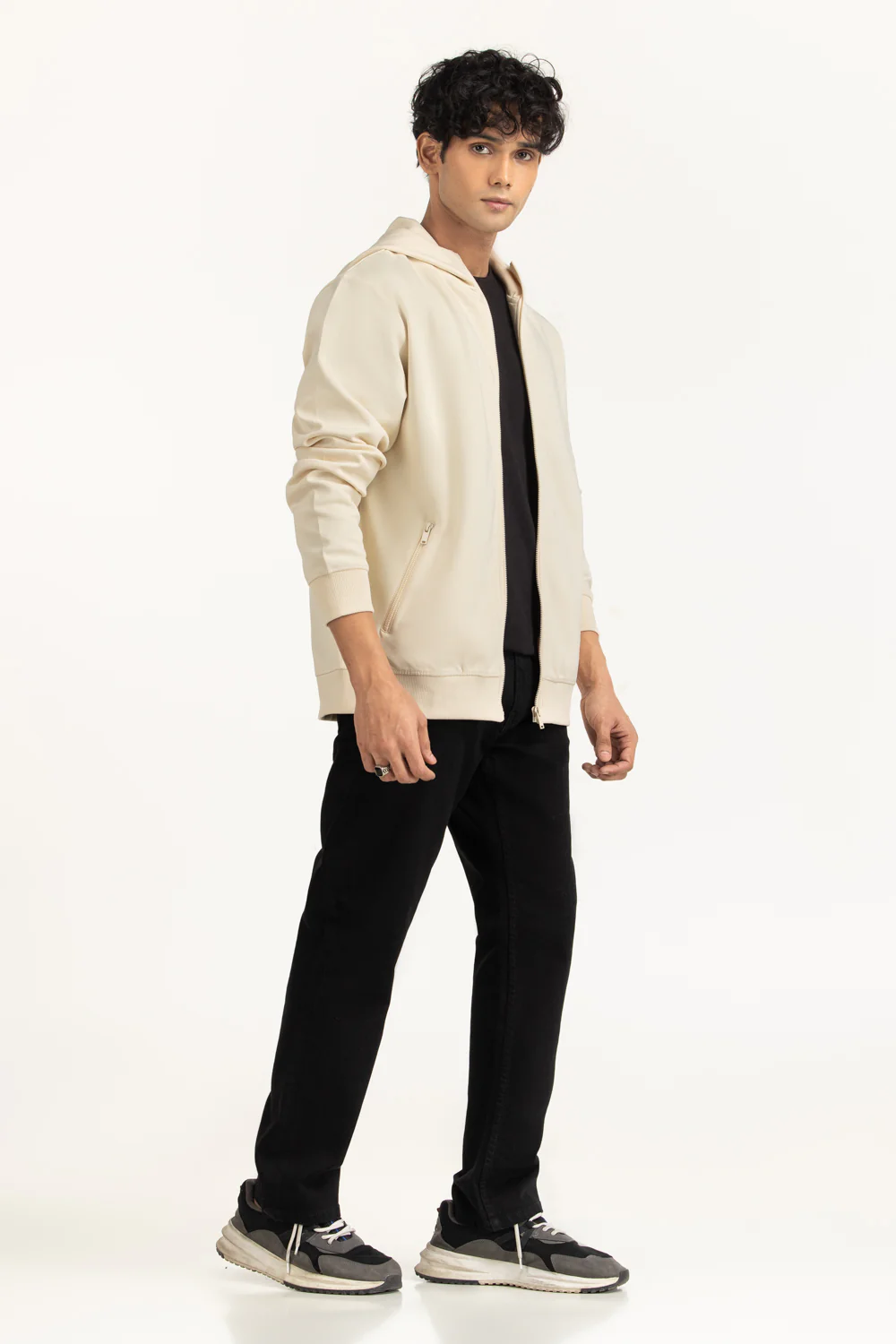 Regular Fit Hooded Zipper - Image 4