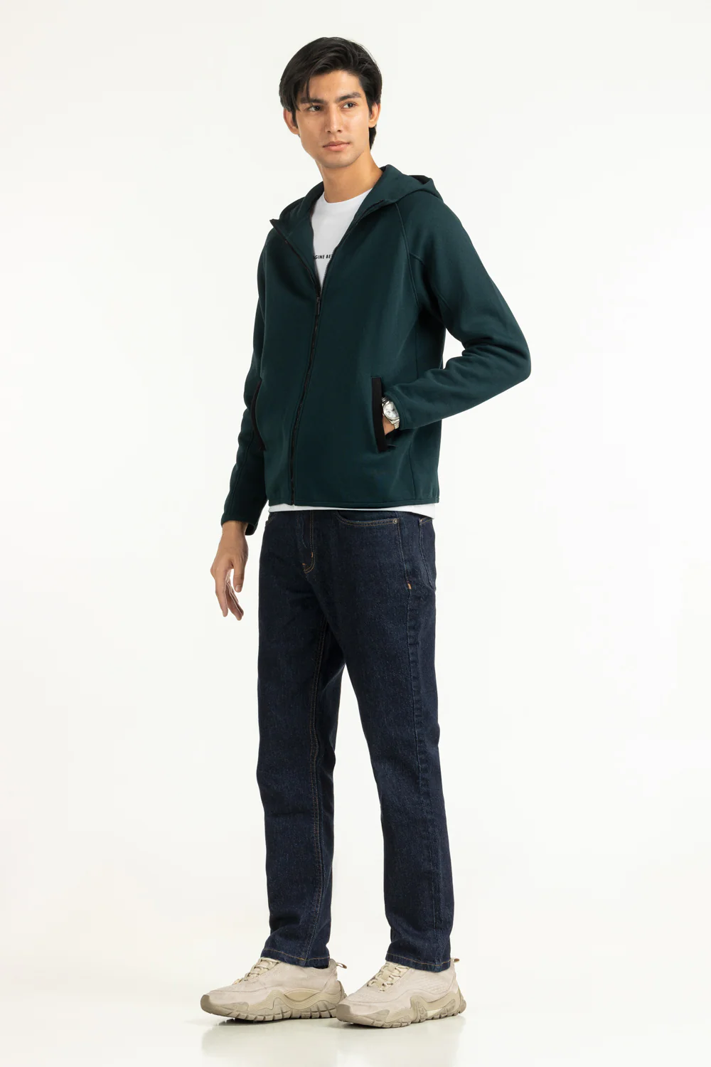 Regular Fit Hooded Zipper - Image 3