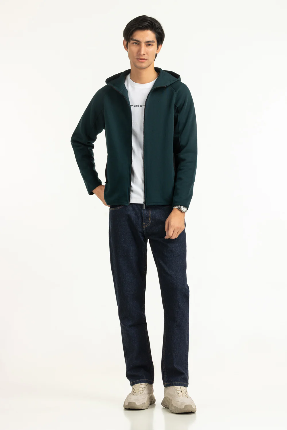 Regular Fit Hooded Zipper - Image 6