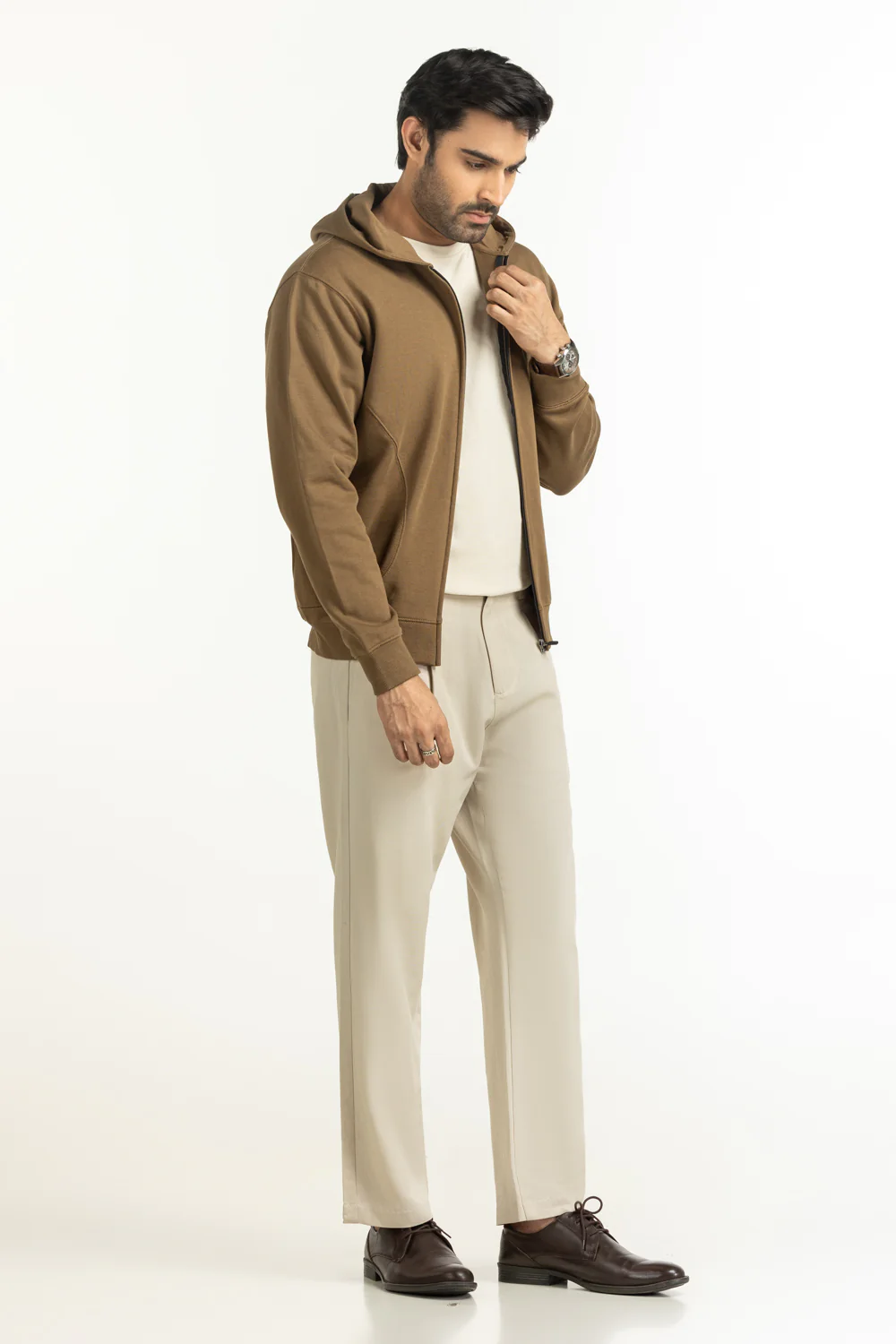 Regular Fit Hooded Zipper - Image 4