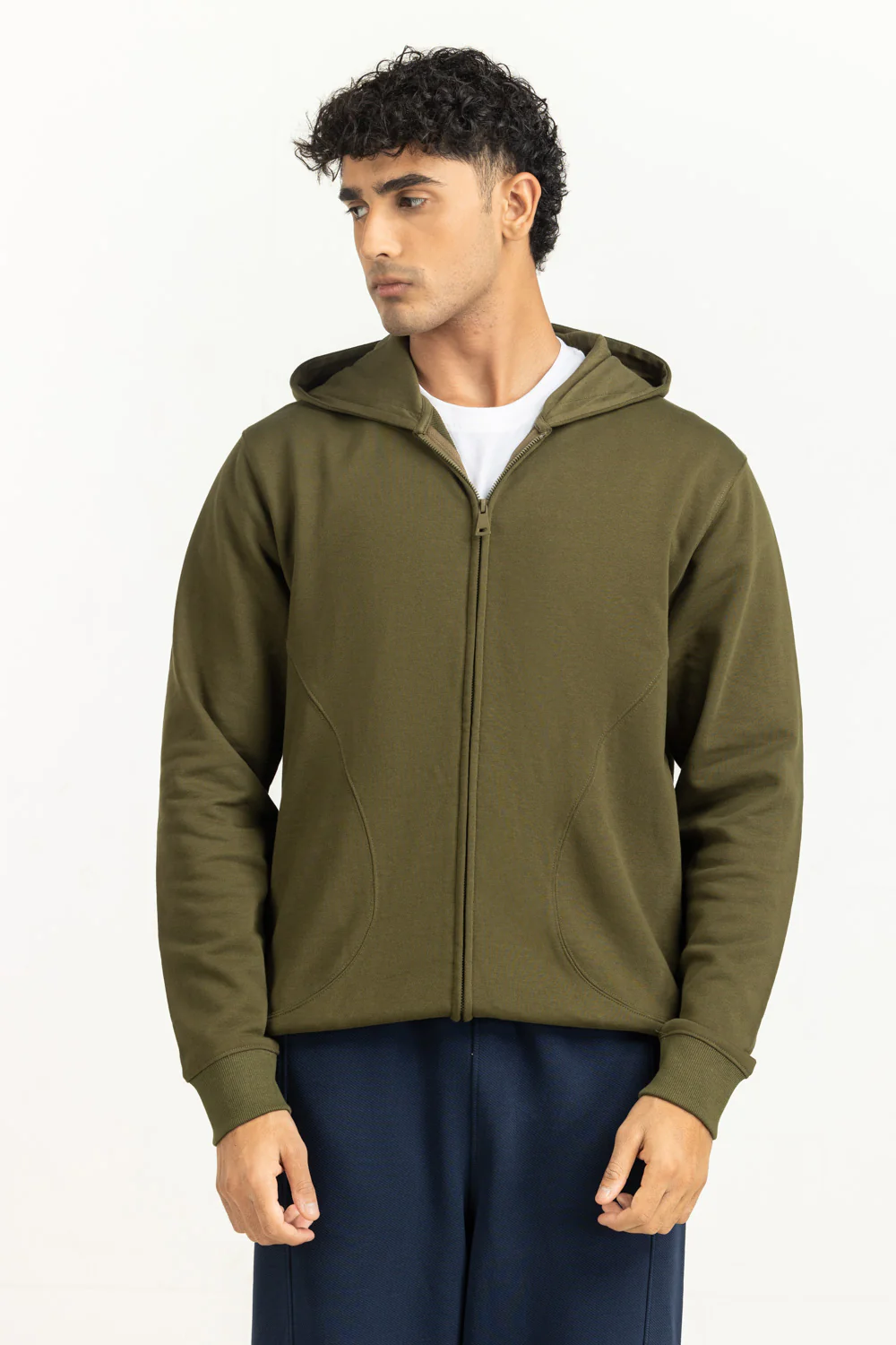 Regular Fit Hooded Zipper