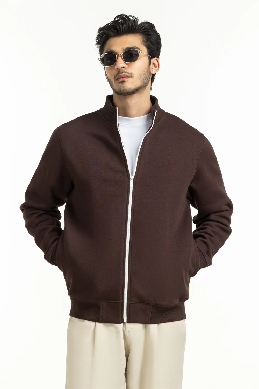 Regular Fit Knitted Zipper