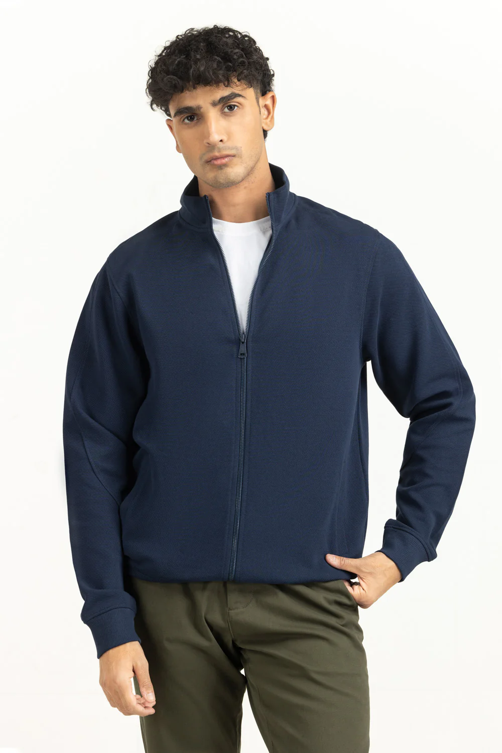 Regular Fit Knitted Zipper