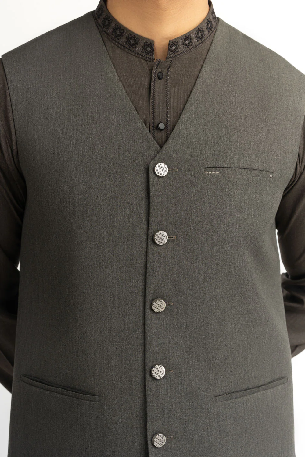 Regular Fit Styling Waist Coat - Image 2