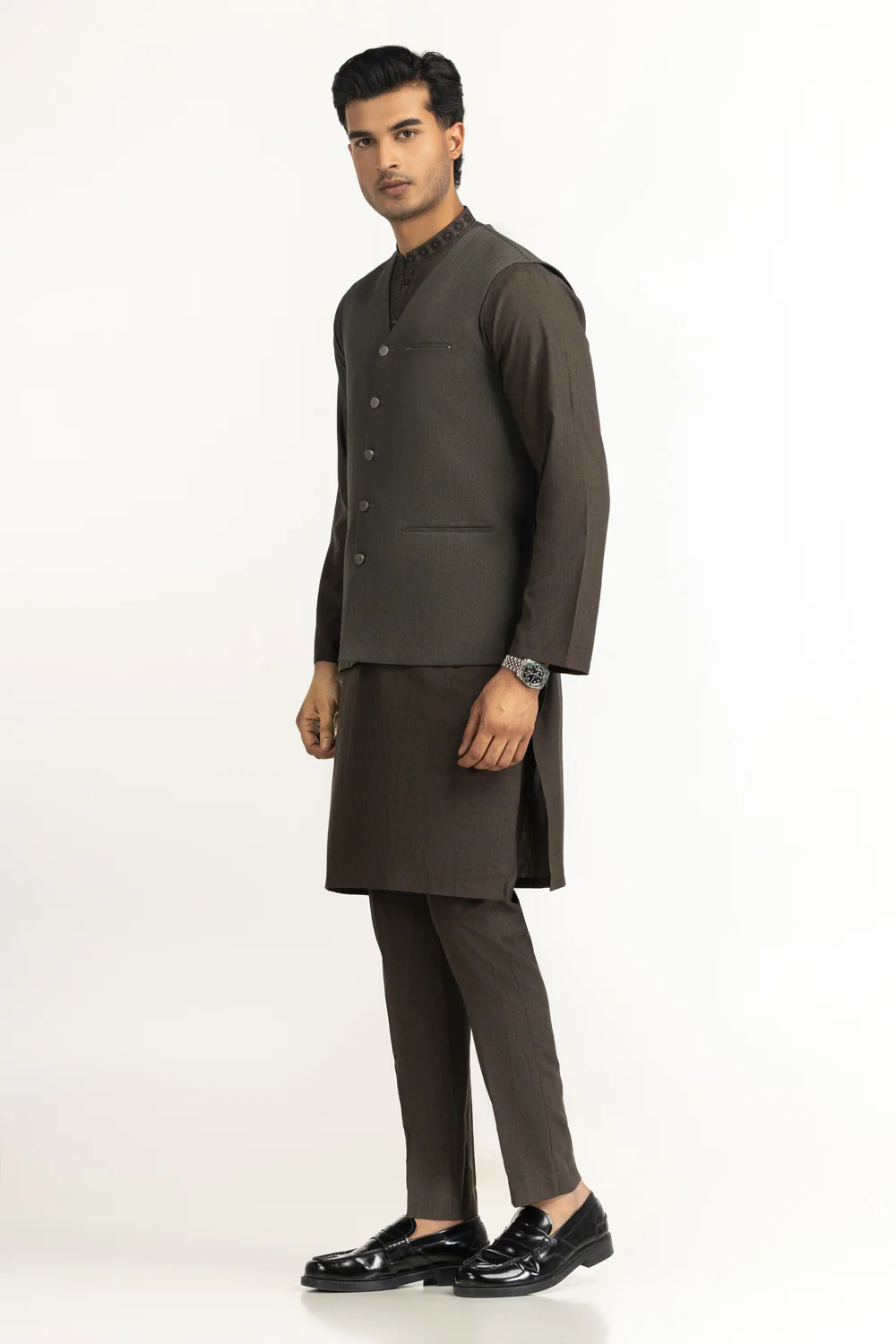 Regular Fit Styling Waist Coat - Image 3