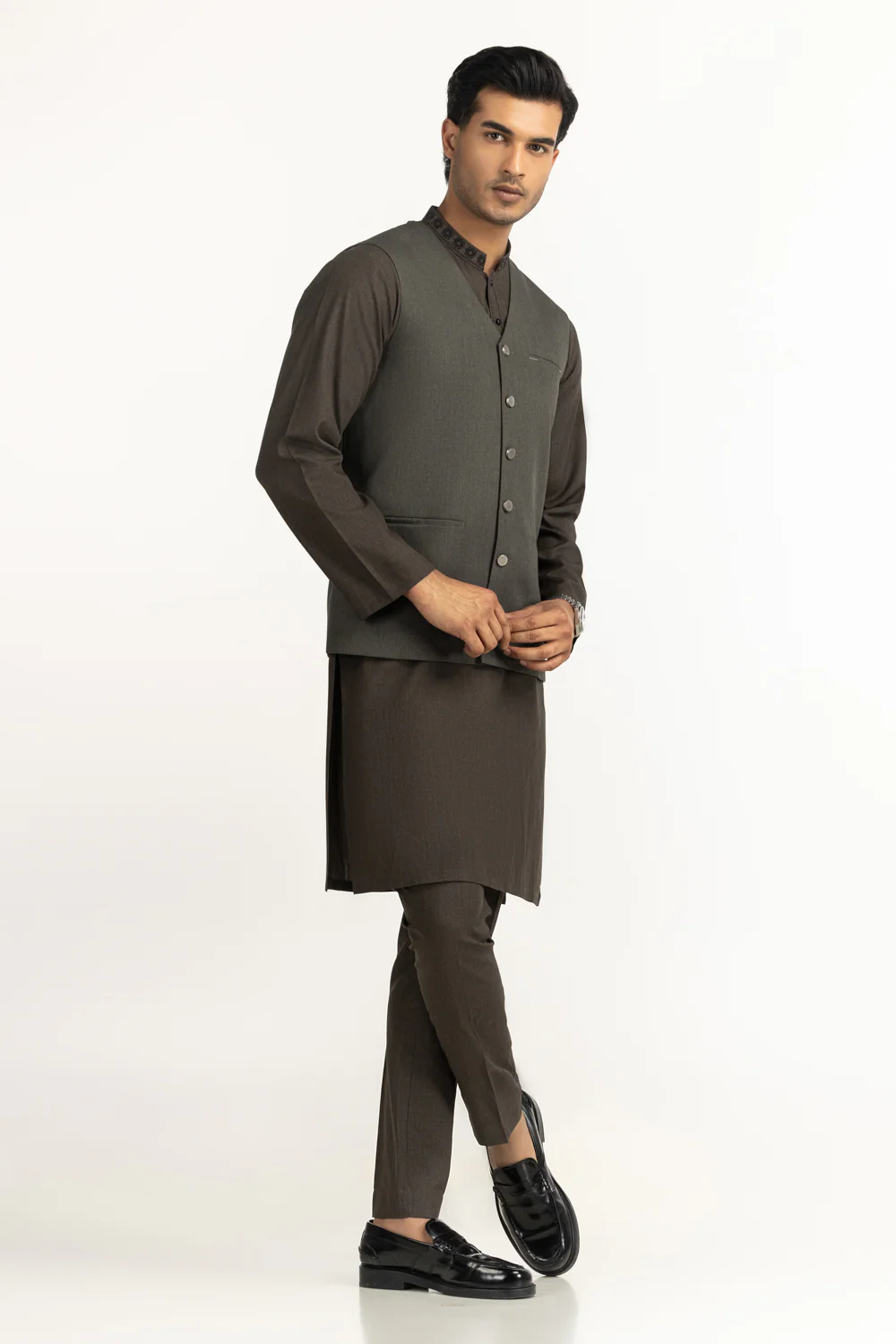 Regular Fit Styling Waist Coat - Image 4