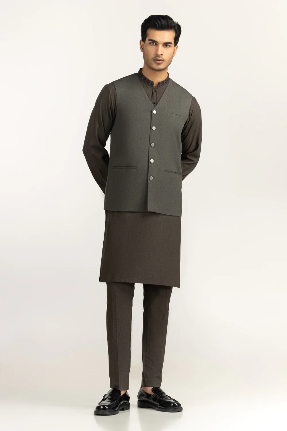 Regular Fit Styling Waist Coat - Image 6