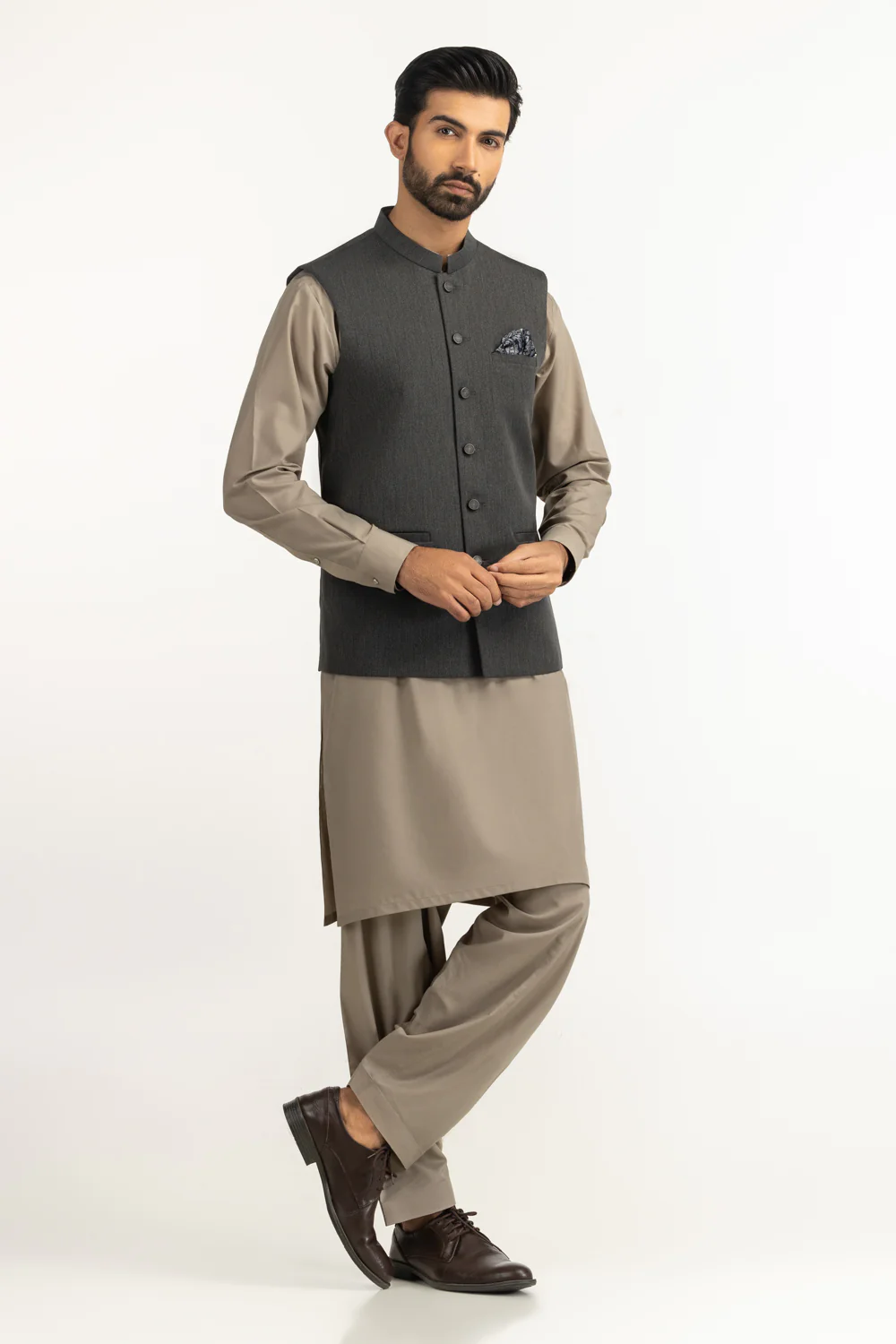 Regular Fit Styling Waist Coat - Image 4