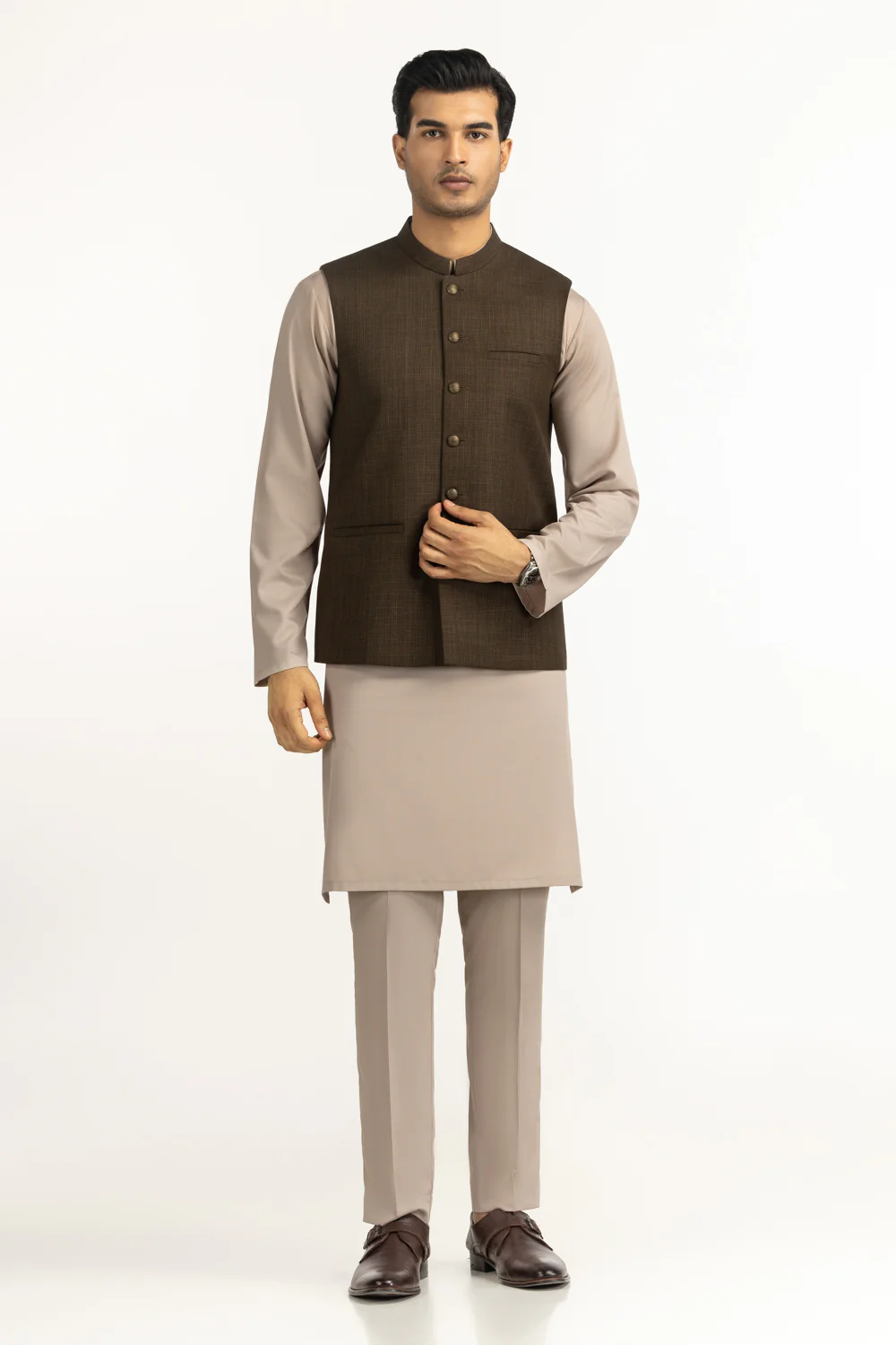 Regular Fit Styling Waist Coat - Image 3