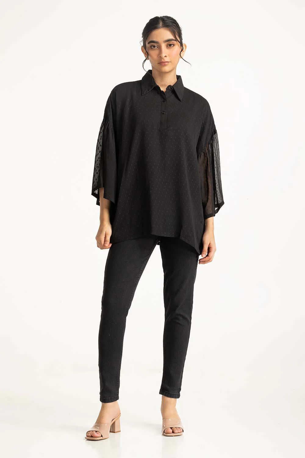 Relaxed sheer shirt