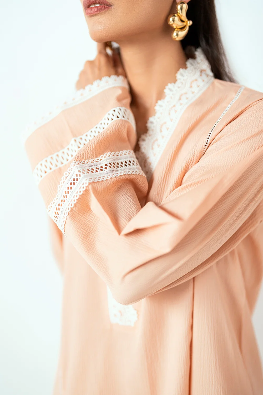 Ripple Crinkle Embellished Co-Ord Set - Image 5