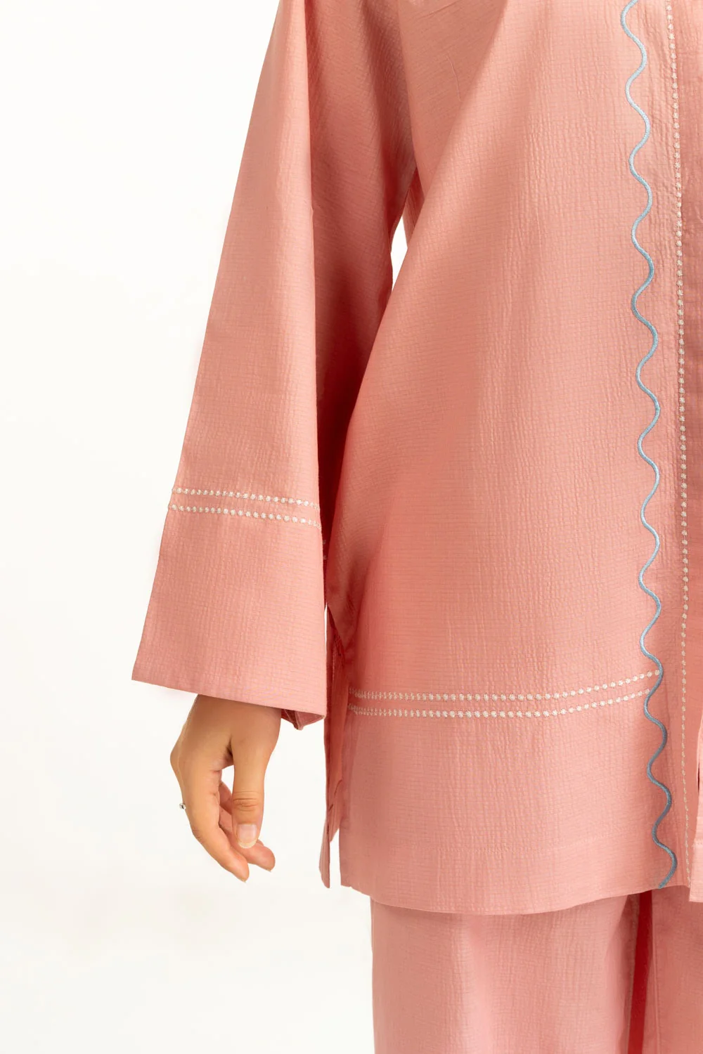 Ripple Crinkle Embroidered Co-Ord Set - Image 6