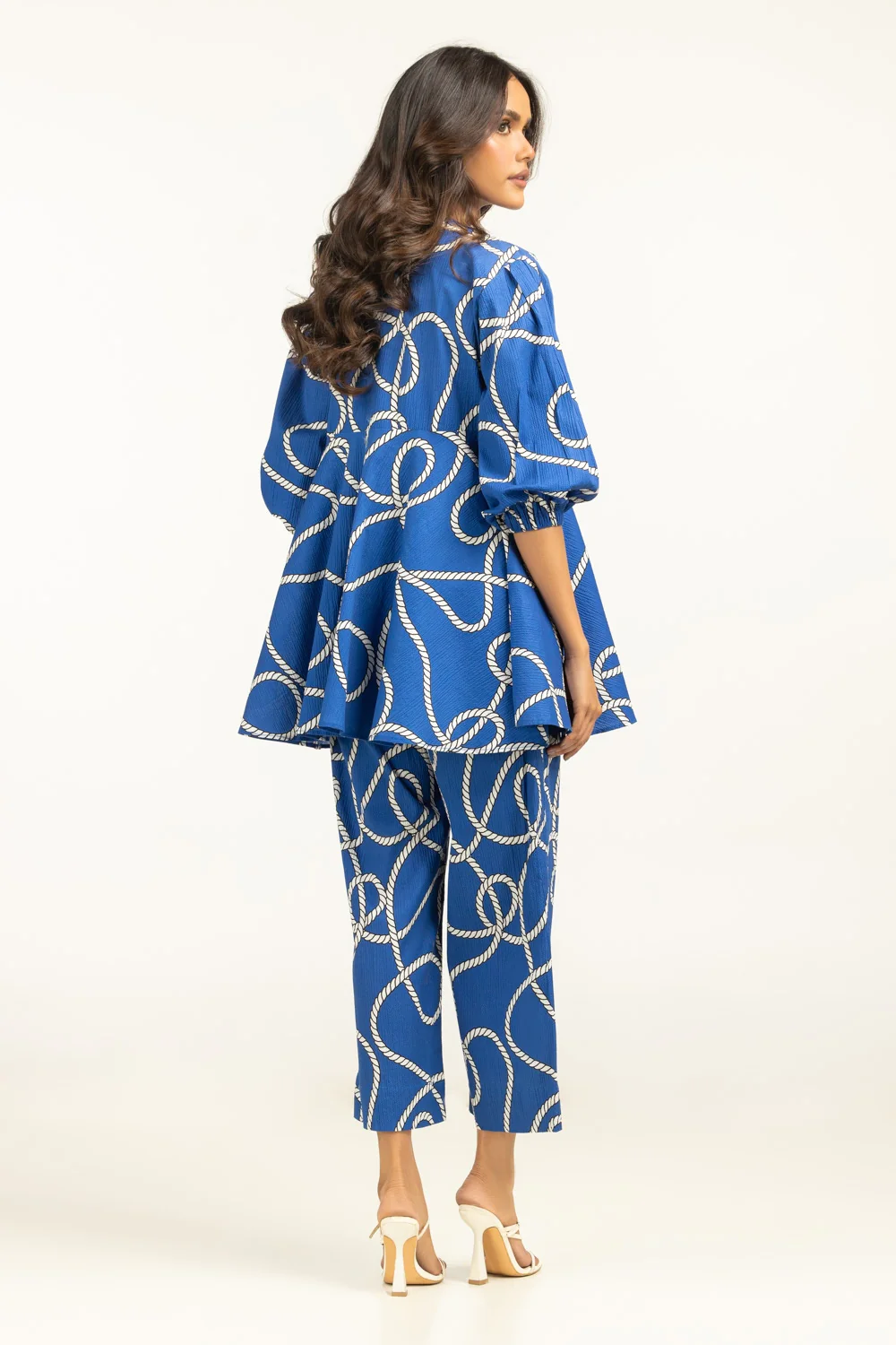 Ripple crinkle Printed Co-Ord Set - Image 6