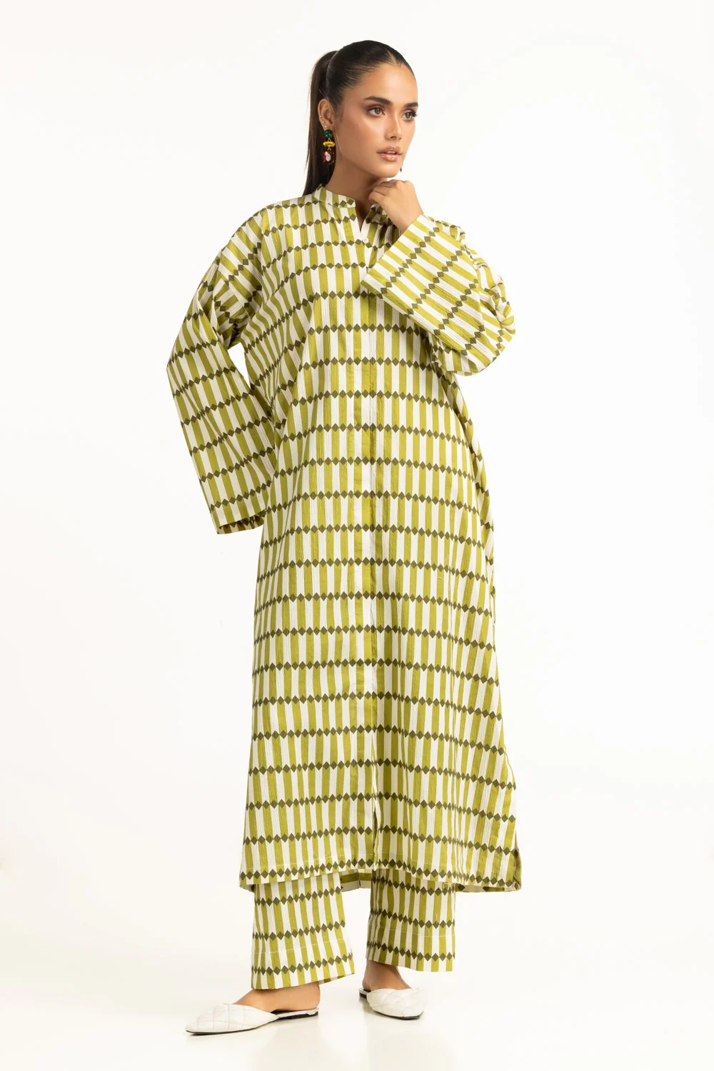 Ripple Crinkle Printed Co-Ord Set