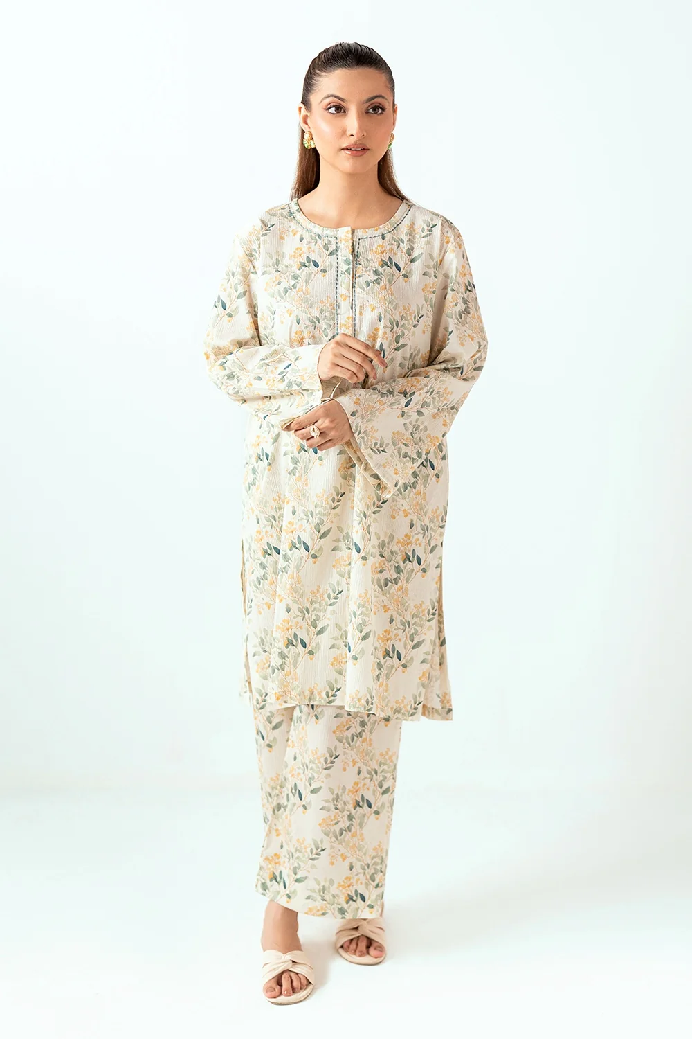 Ripple Crinkle Printed Co-Ord Set - Image 4