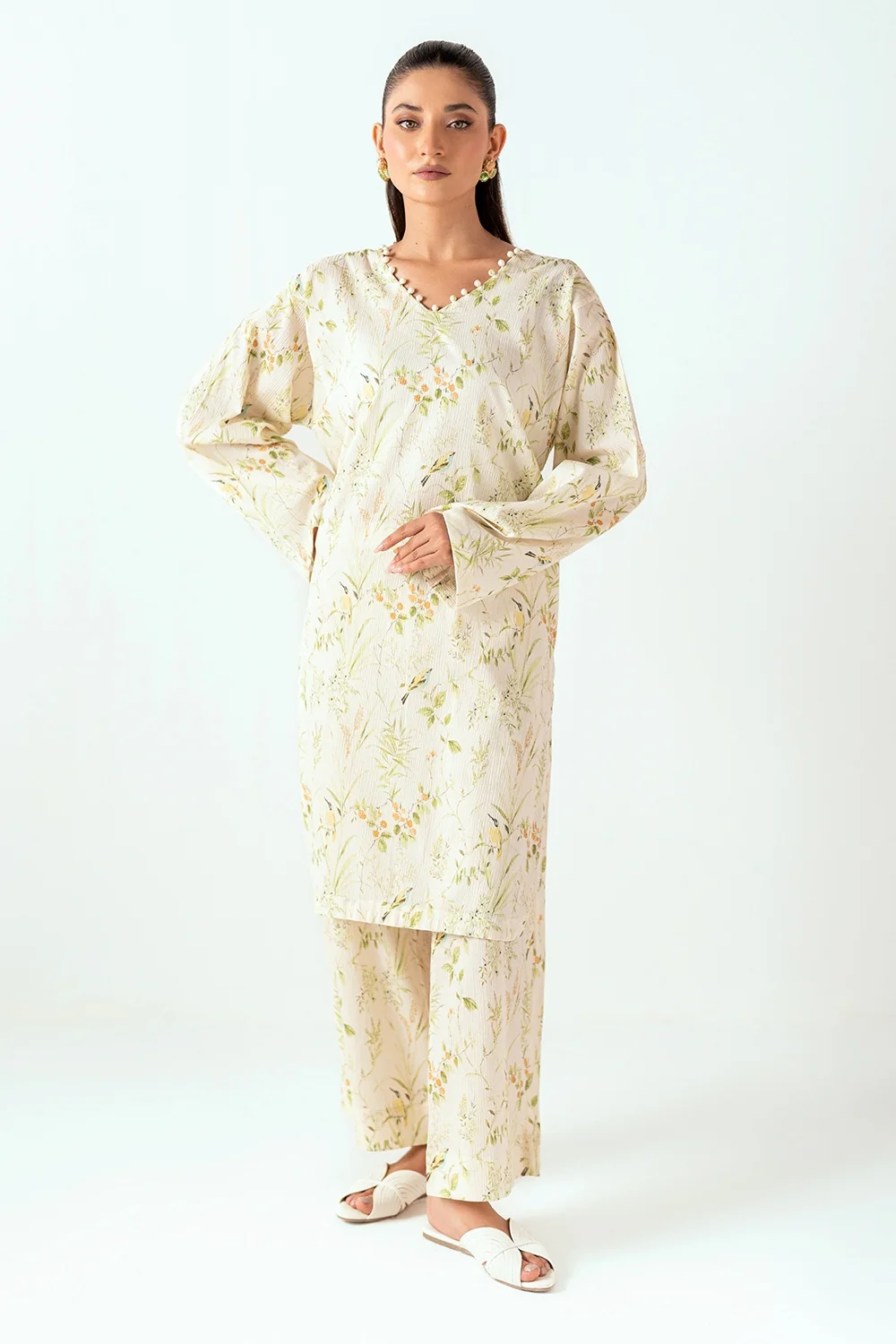 Ripple Crinkle Printed Co-Ord Set - Image 3