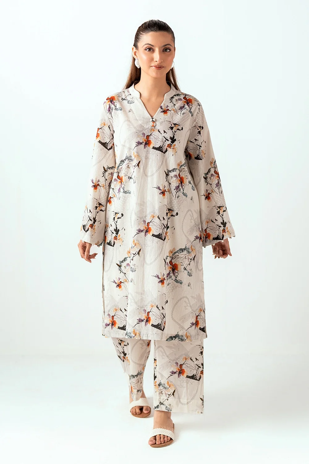 Ripple Crinkle Printed Co-Ord Set