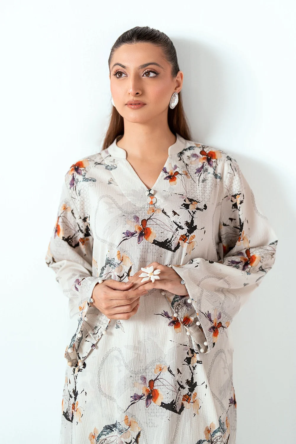Ripple Crinkle Printed Co-Ord Set - Image 4