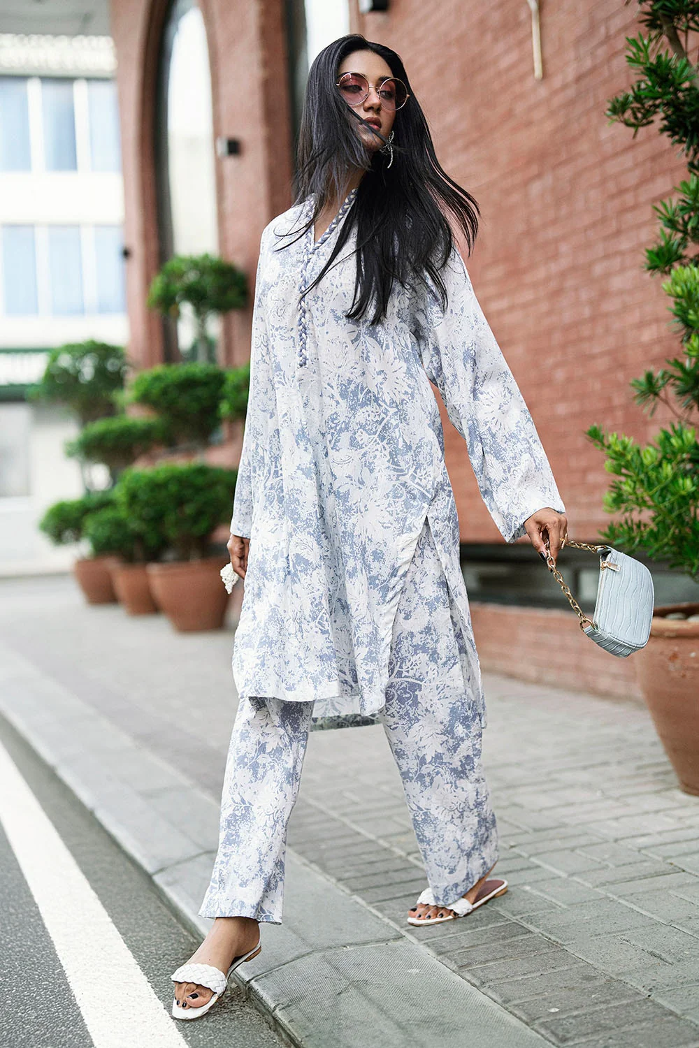 Ripple Crinkle Printed Co-Ord Set - Image 5