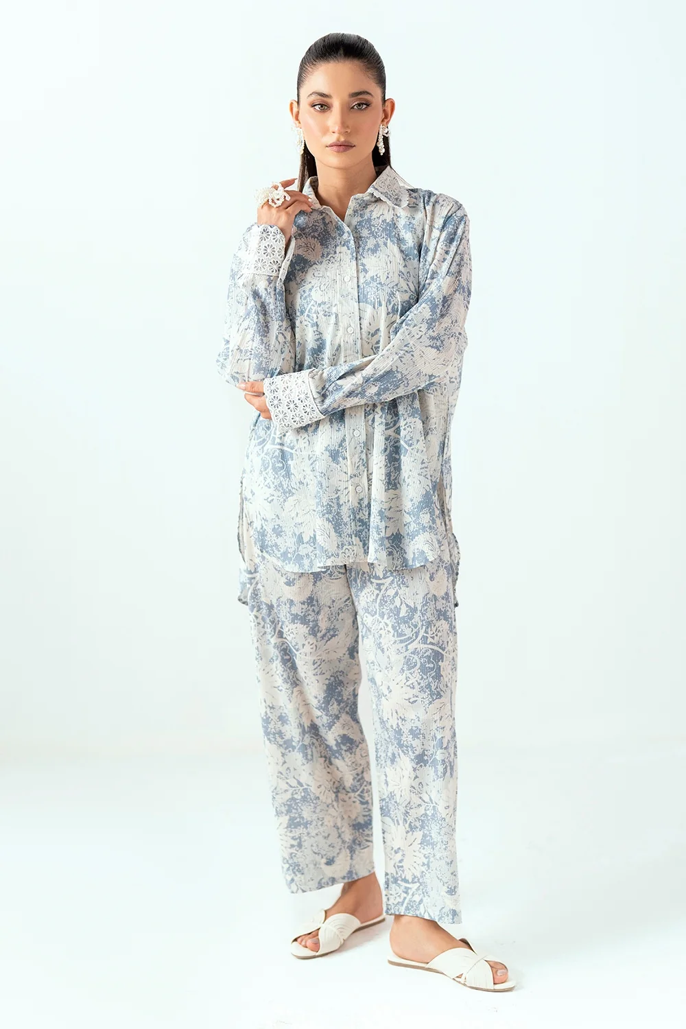 Ripple Crinkle Printed Co-Ord Set - Image 3