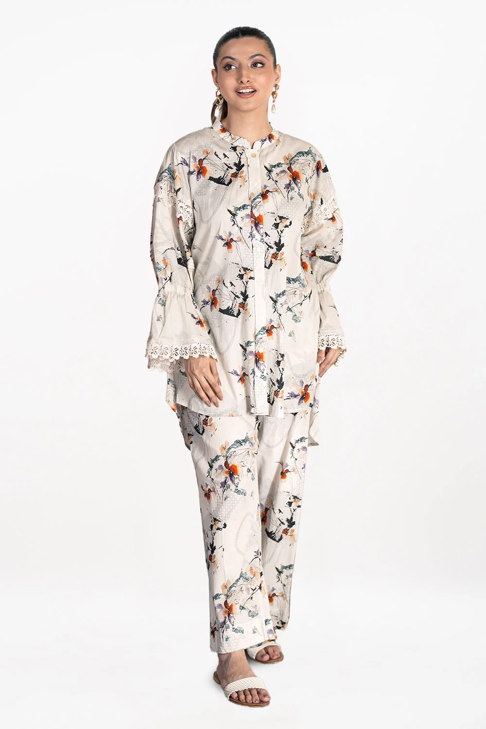 Ripple Crinkle Printed Co-Ord Set