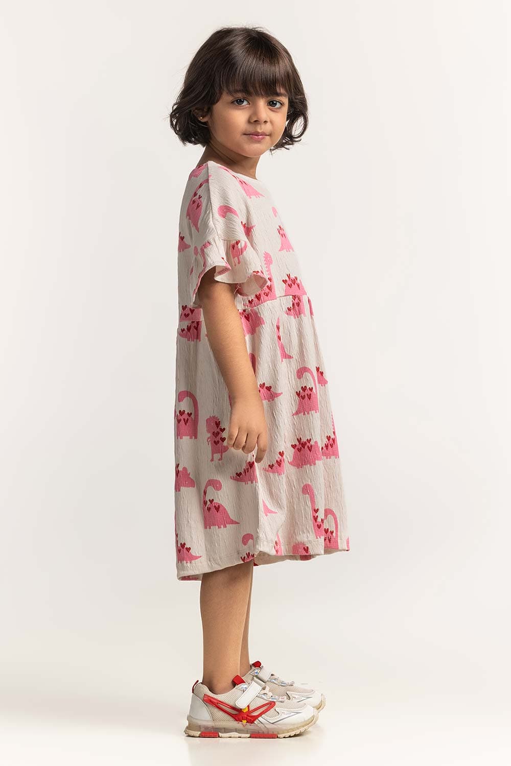 Round Neck Printed Dress - Image 5