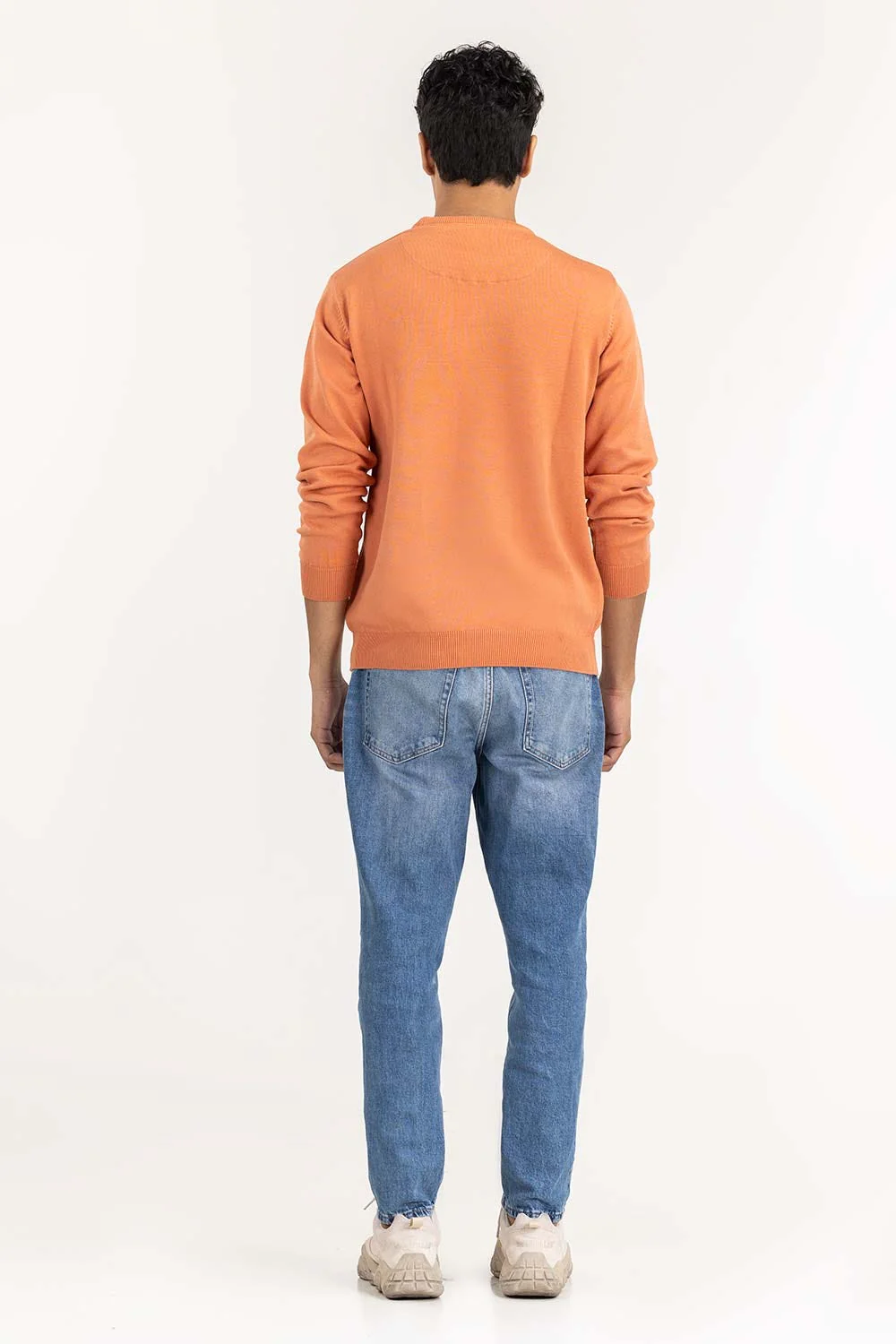 Rust Basic Crew Neck Sweater - Image 5