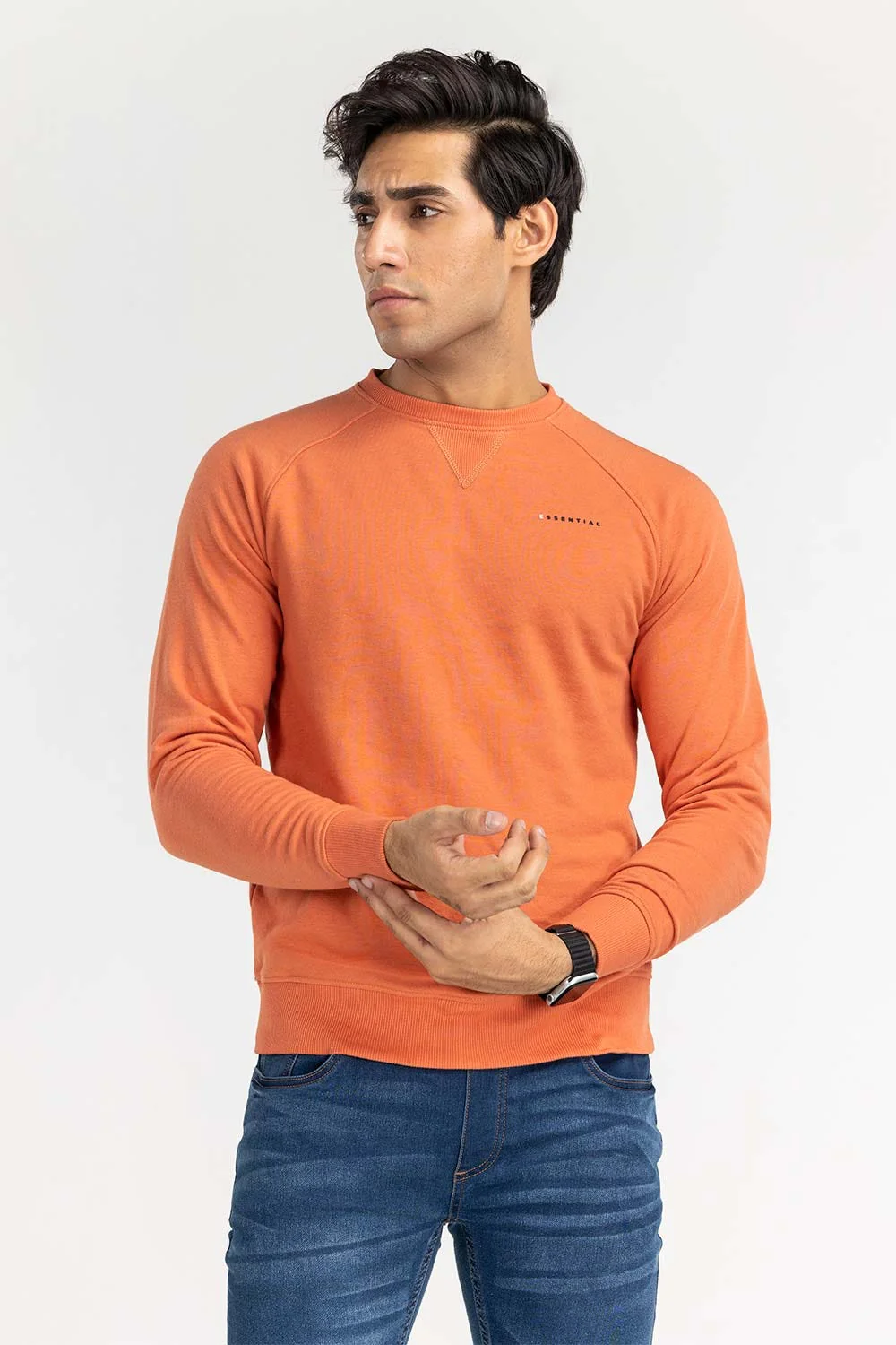 Rust Basic Raglan Sweat Shirt - Image 2
