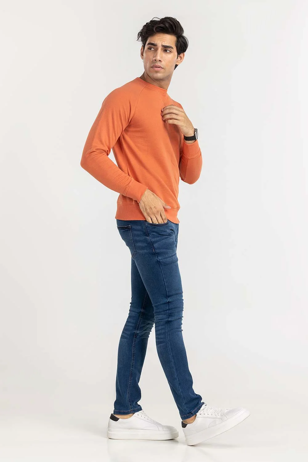 Rust Basic Raglan Sweat Shirt - Image 4