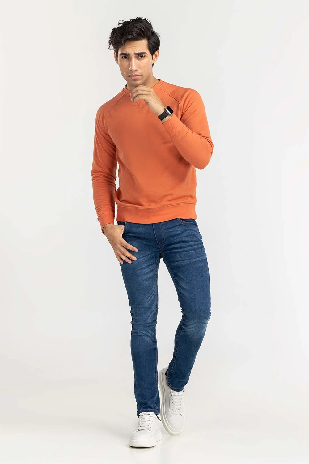 Rust Basic Raglan Sweat Shirt - Image 5