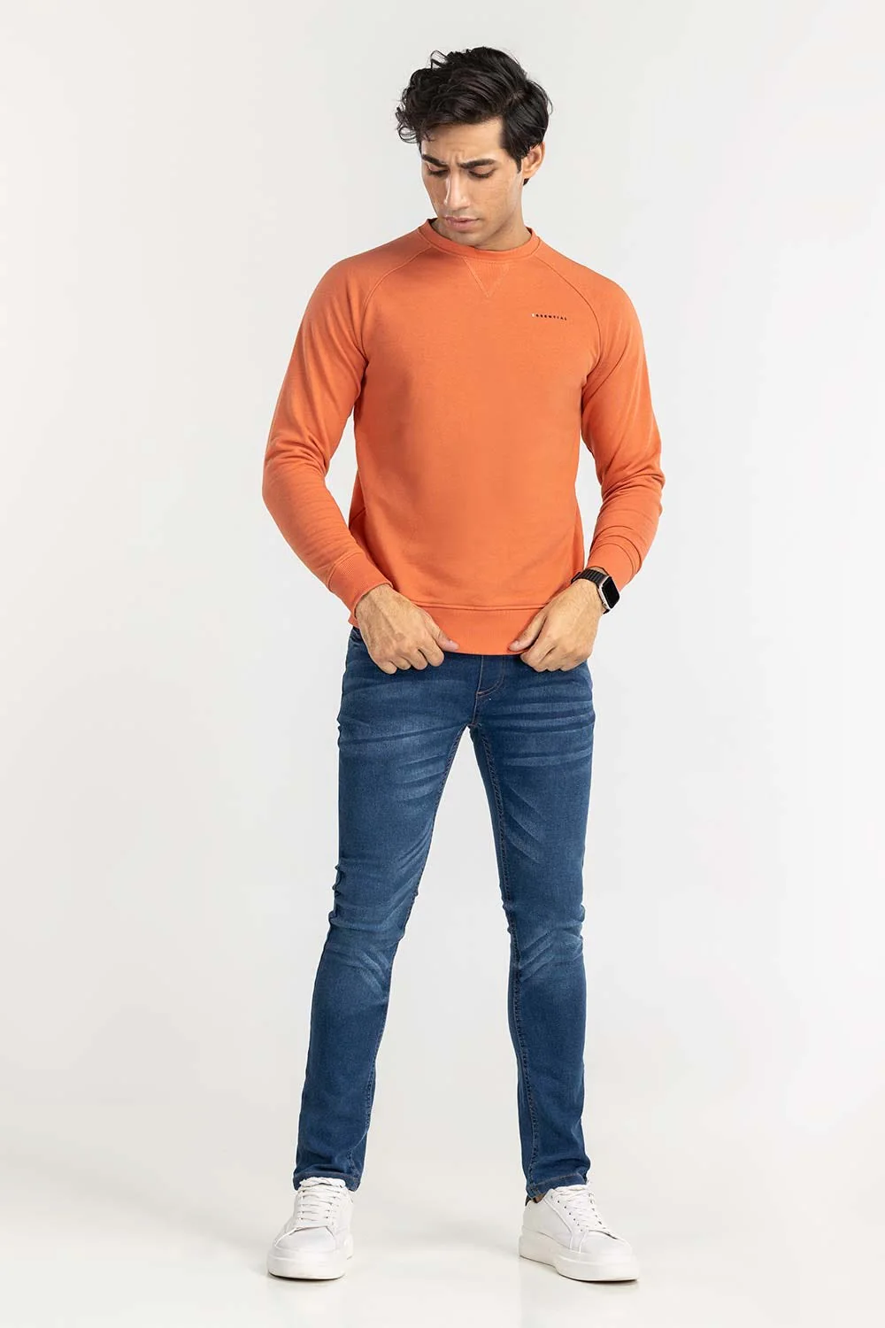Rust Basic Raglan Sweat Shirt - Image 6
