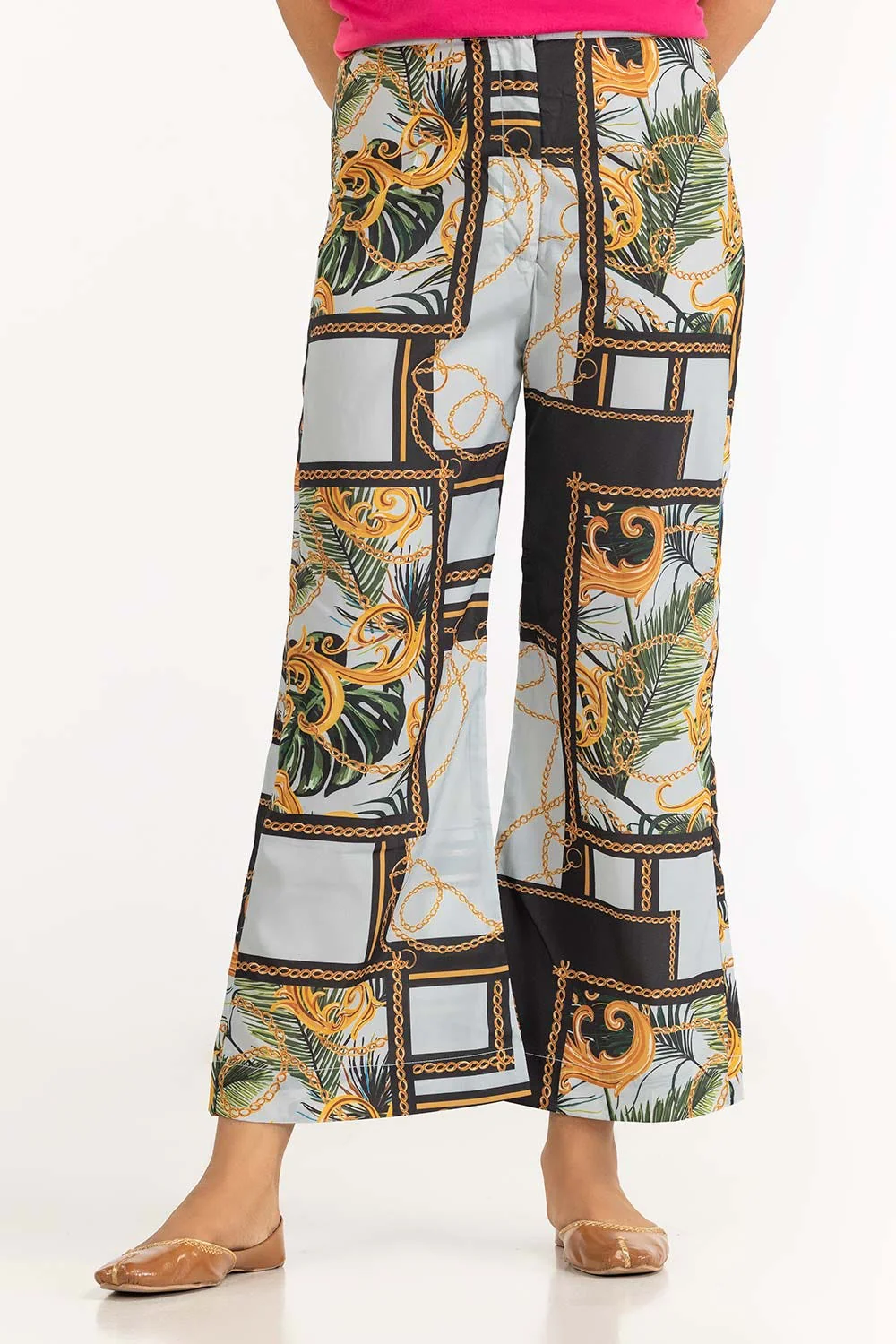 Satin Silk Printed Trouser - Image 2