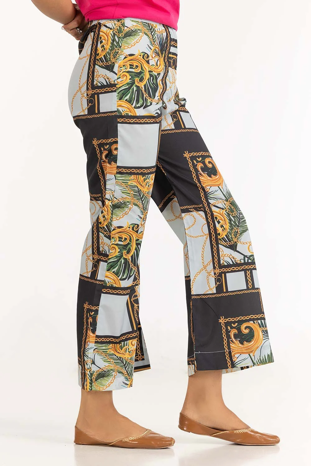Satin Silk Printed Trouser - Image 3