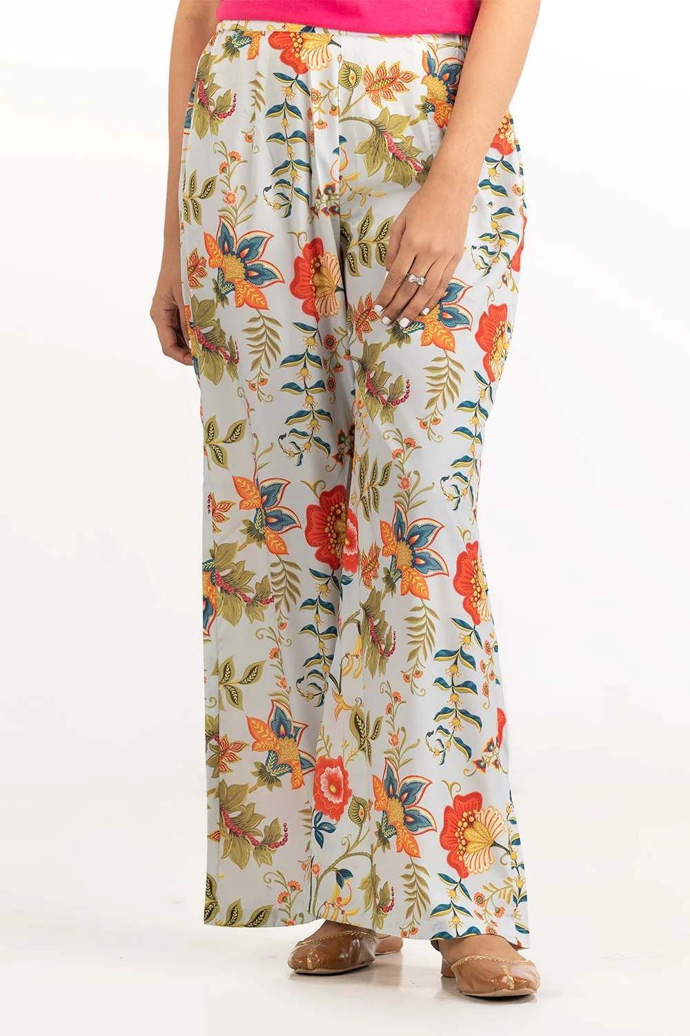 Satin Silk Printed Trouser - Image 2