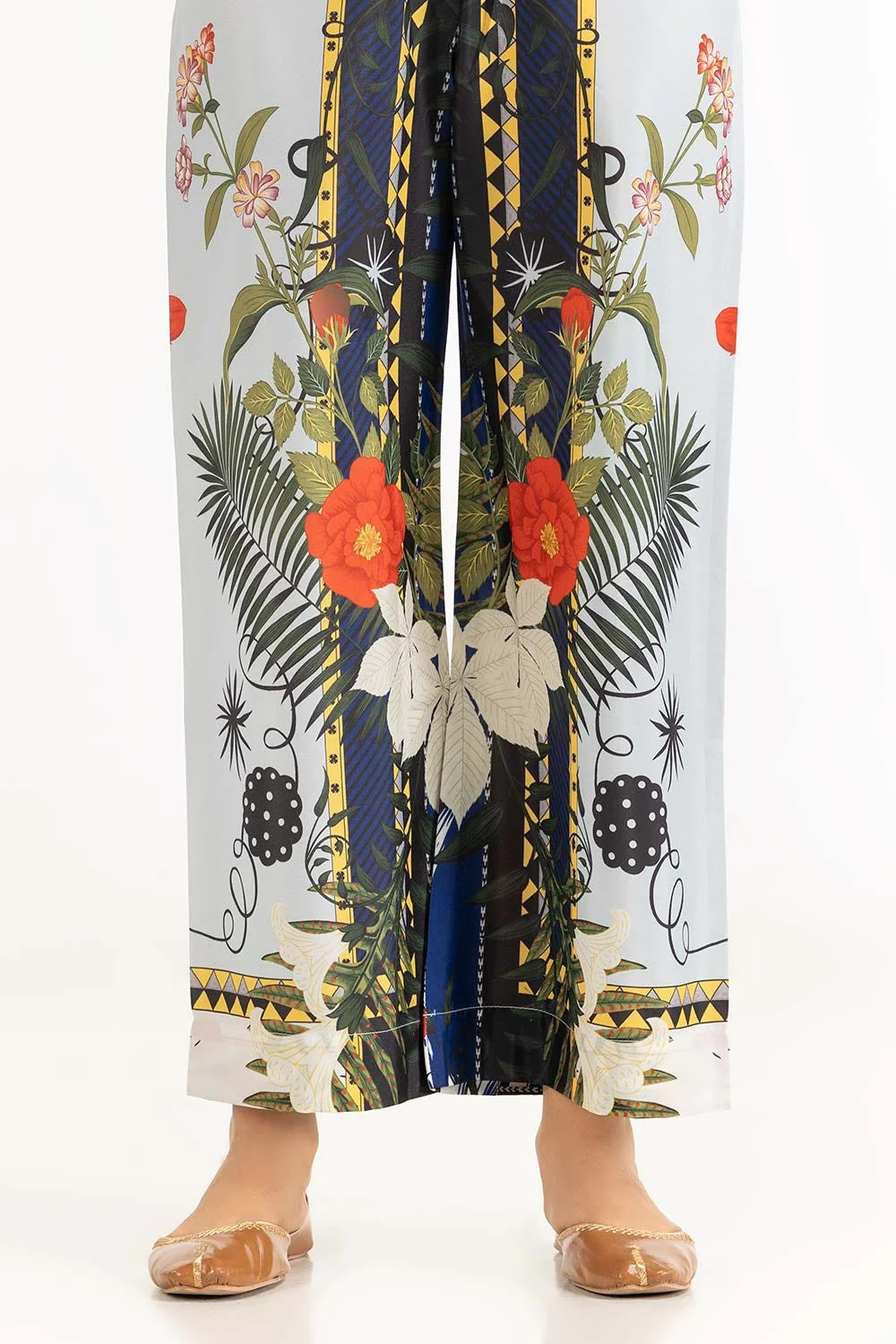 Satin Silk Printed Trouser - Image 3