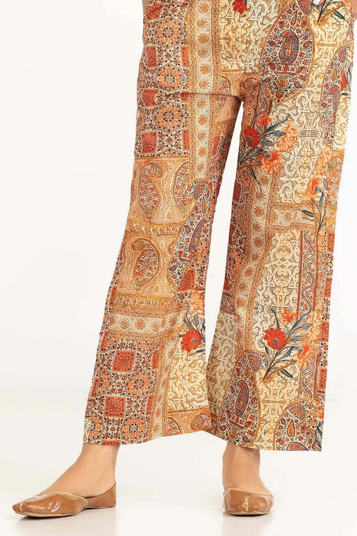 Satin Silk Printed Trouser - Image 2