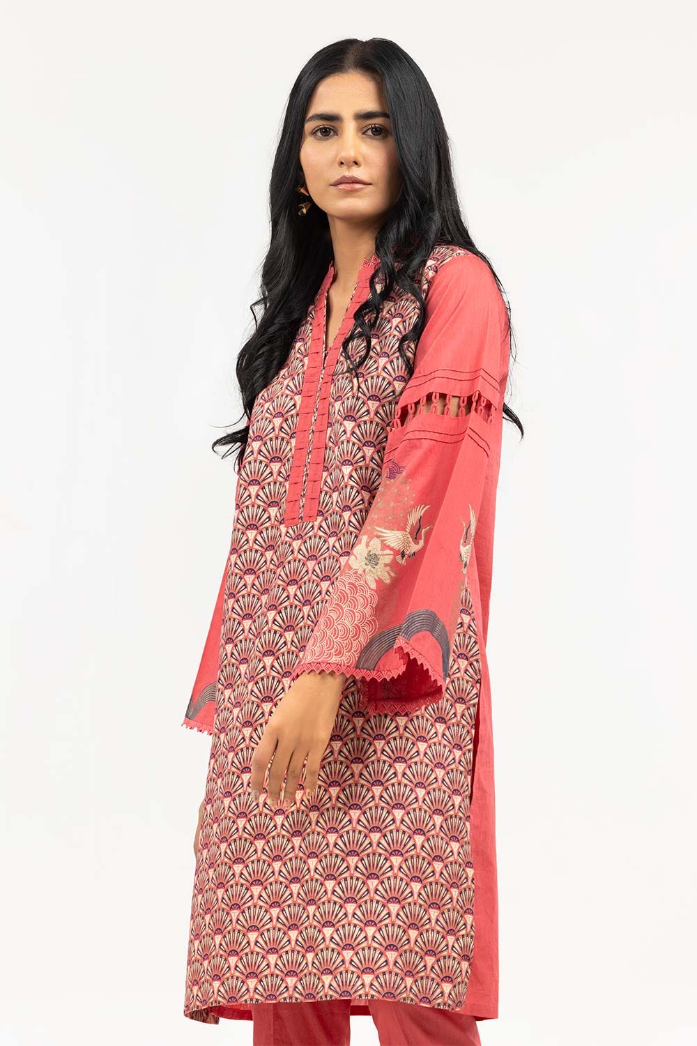Screen Printed Cambric Shirt with Trousers - Image 3