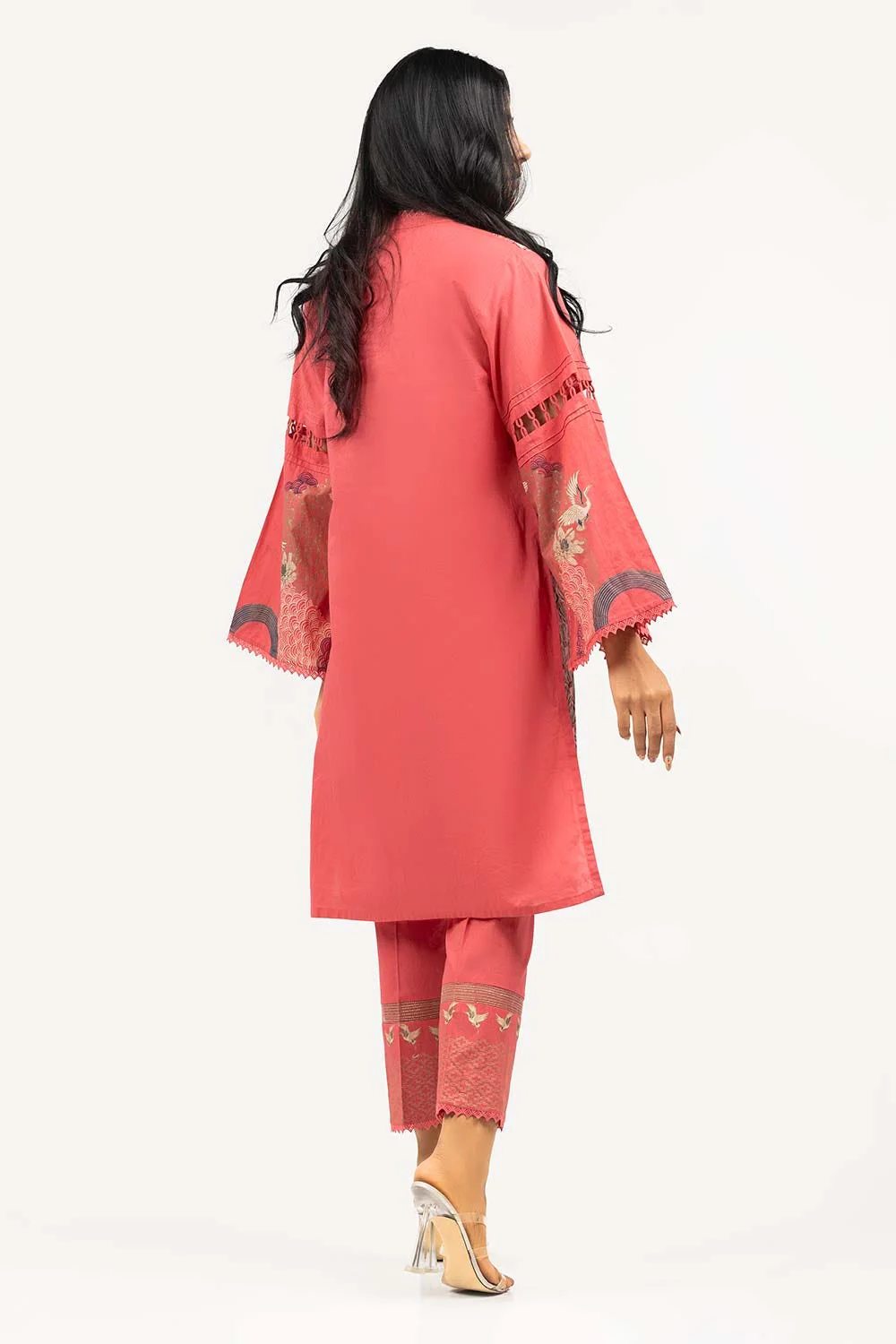 Screen Printed Cambric Shirt with Trousers - Image 4