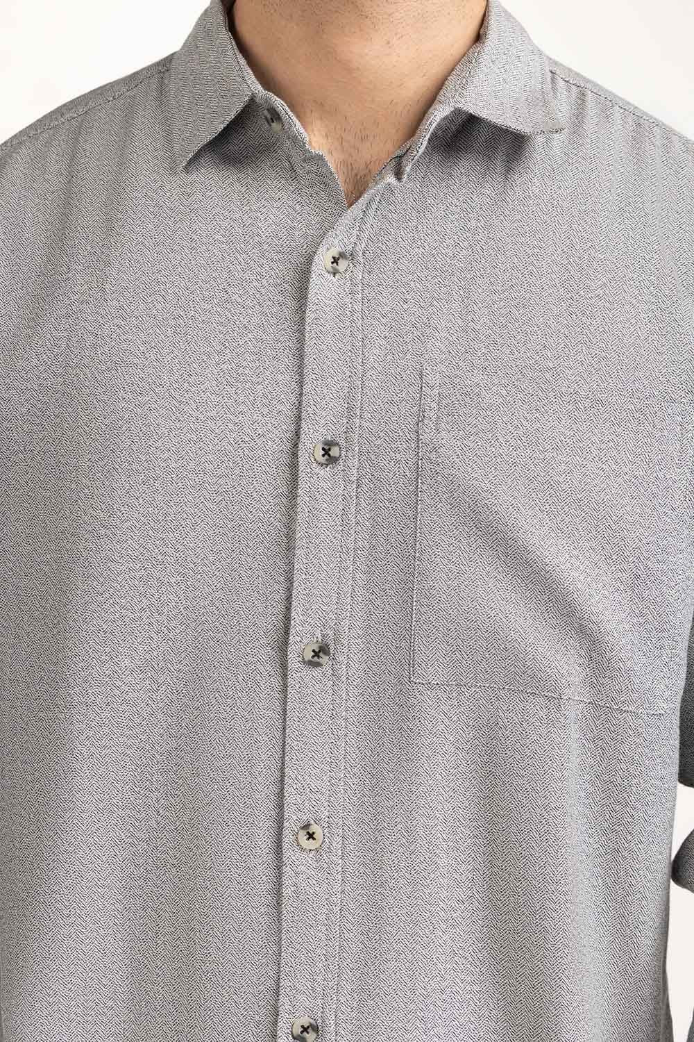 Self Textured Casual Shirts - Image 2