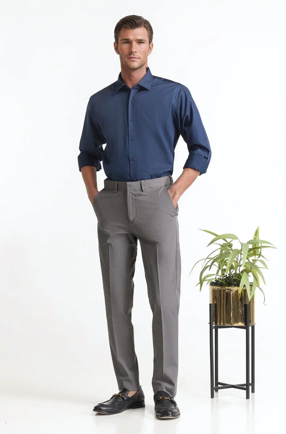 Slim Fit Formal Chino Pant - Image 3