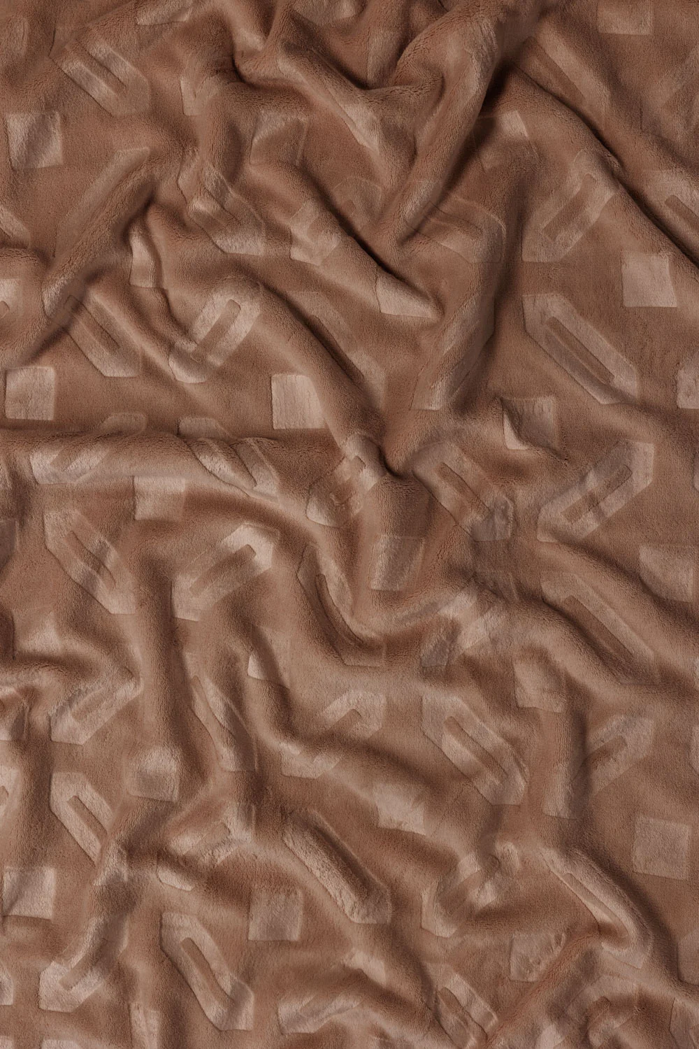 Almond Double Ply Fleece Throw - Image 4