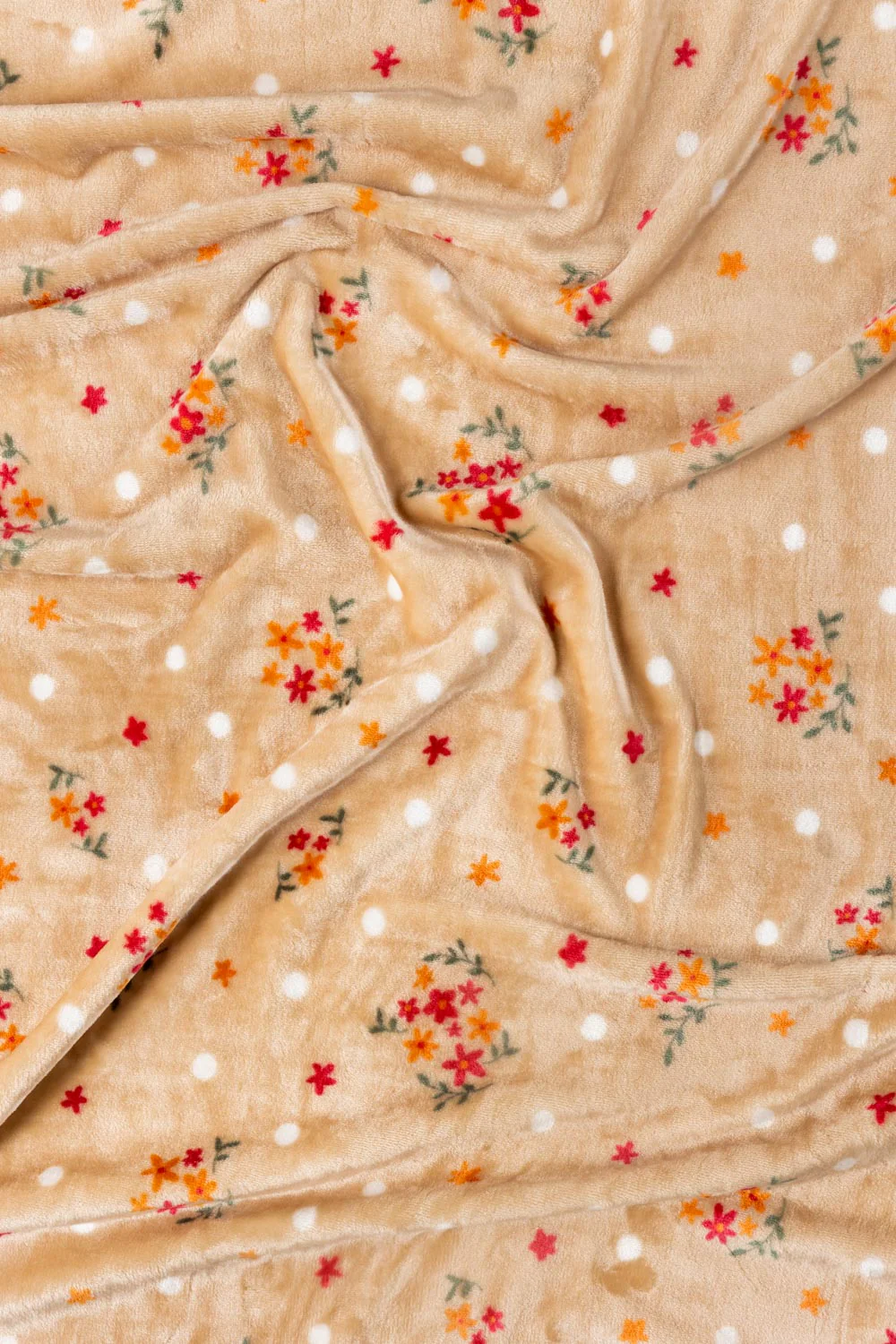 SS26-Flowers Single Ply Fleece Throw - Image 4