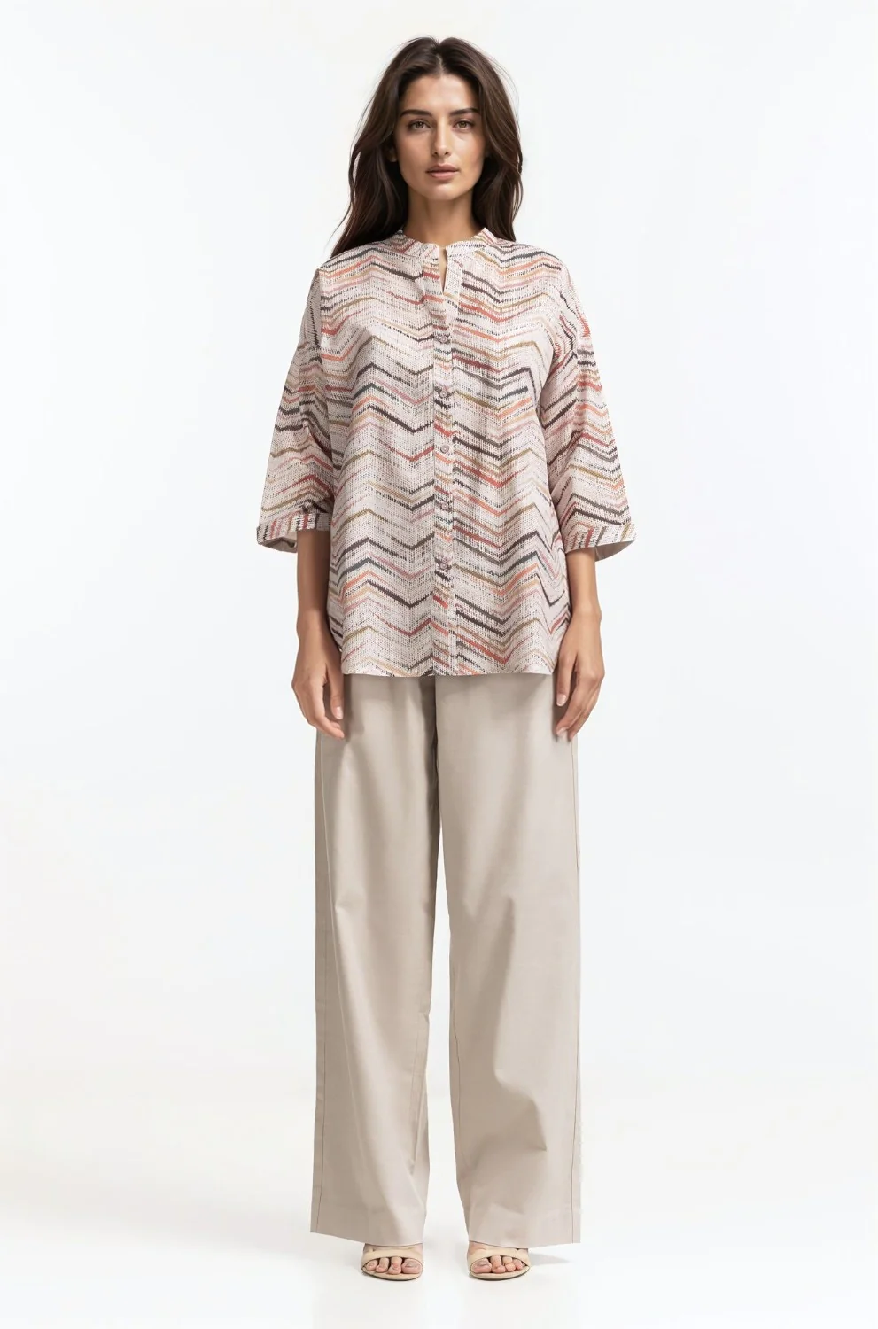 Straight Fit Cotton Len Blend Trouser - Image 2