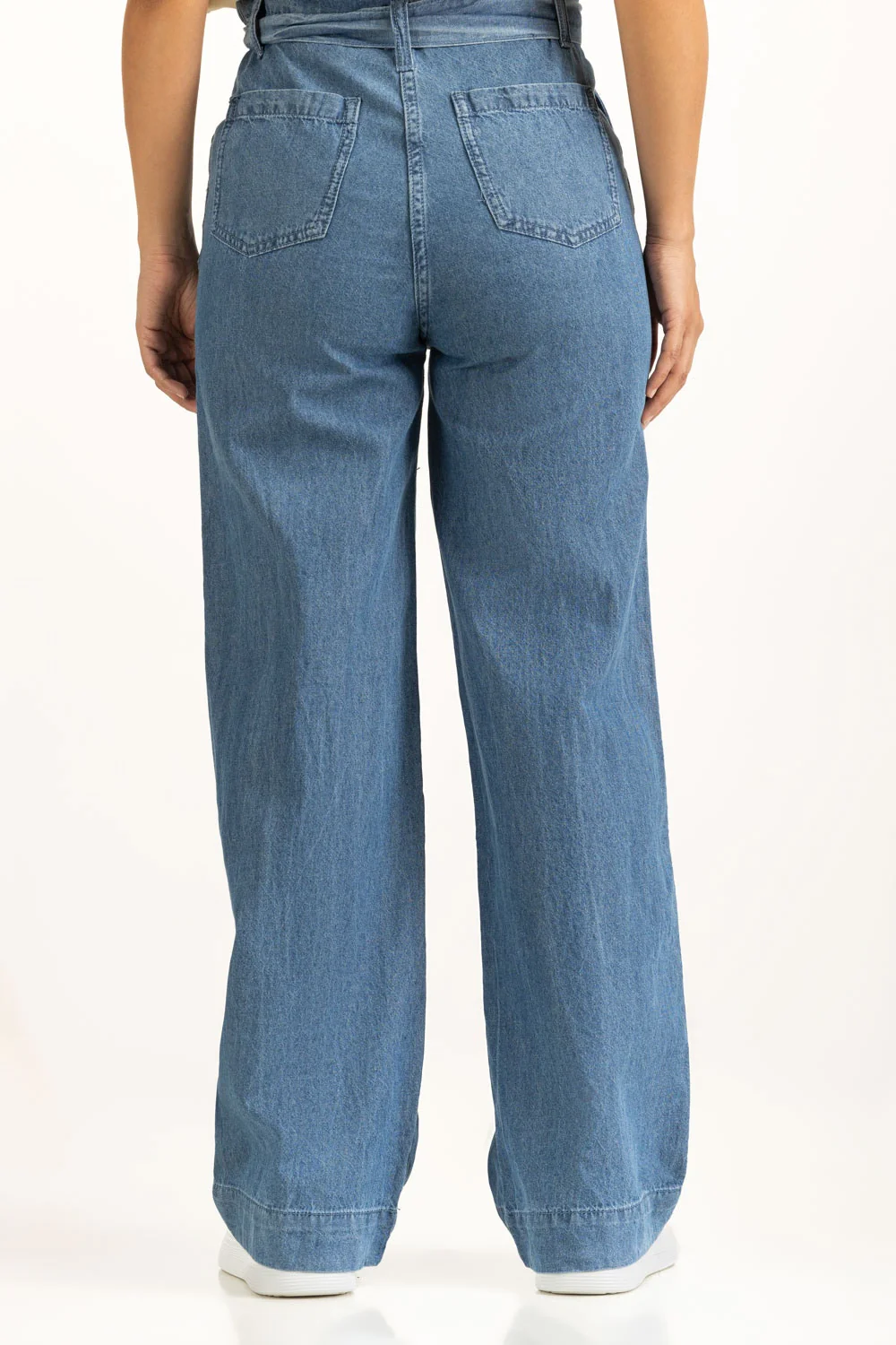 Straight Fit Wide Leg Trousers - Image 3