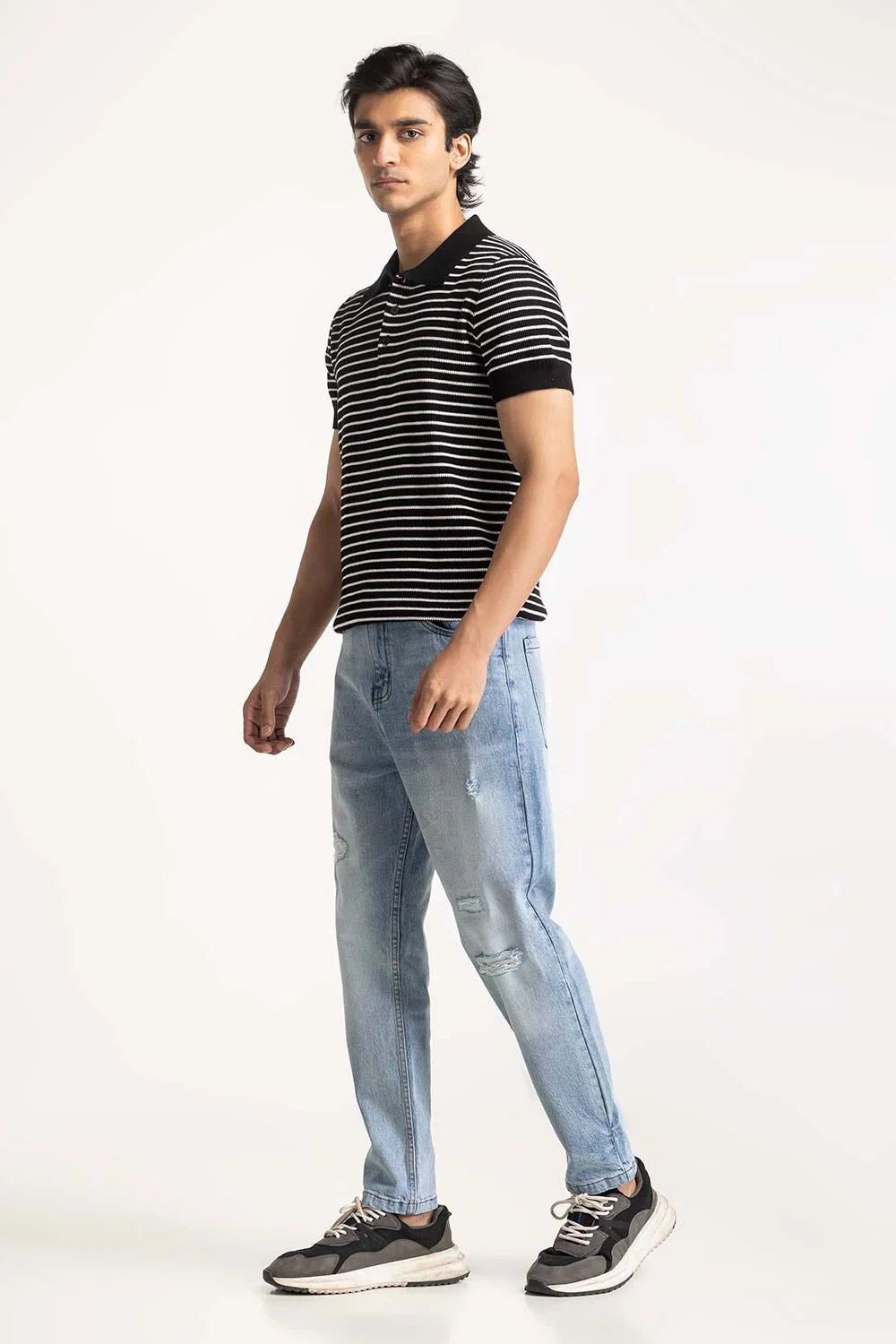 Striped Knit Polo - Image 5