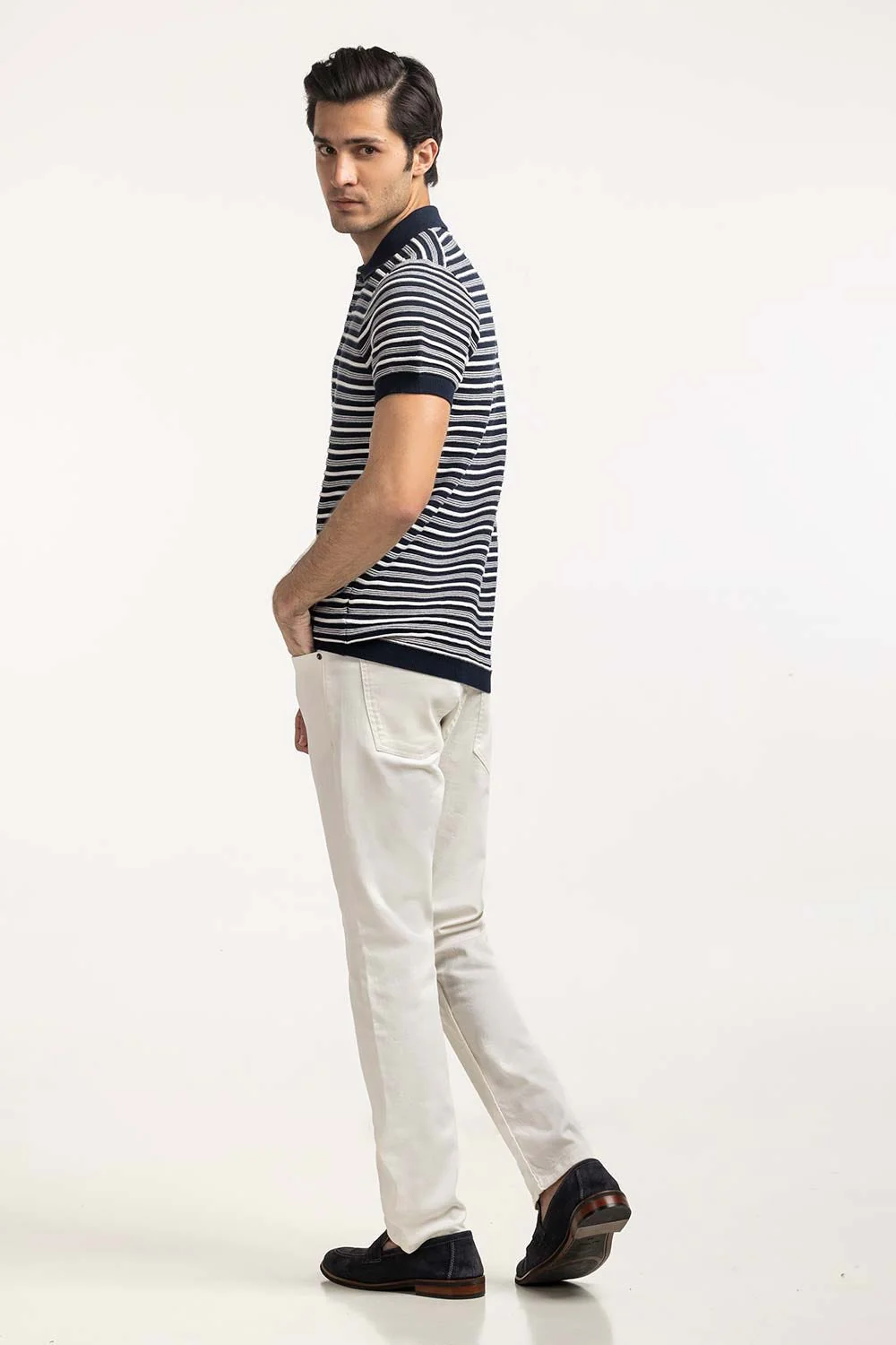 Striped Knit Polo - Image 5