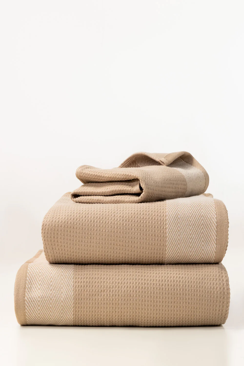 Tan Wheat Waffle Towel - Image 2