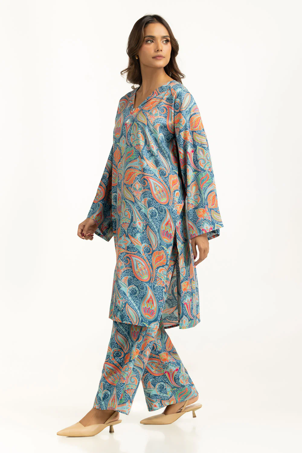 Tencil Viscose Printed Co-Ord Set - Image 3