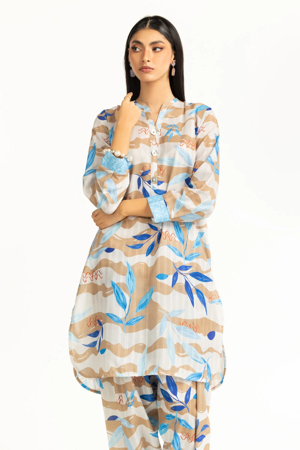 Textured Dobby Printed Co-Ord Set - Image 2